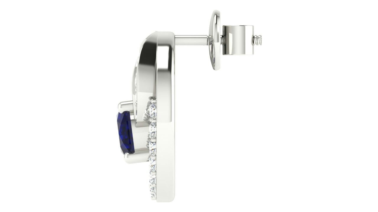 Nidal Jewels | Midnight Blue White Gold and Diamond Pendant Set