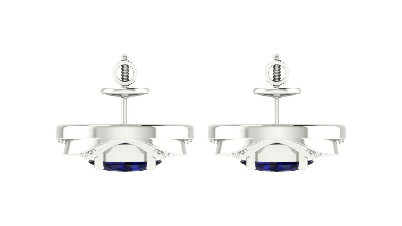 Nidal Jewels | Midnight Blue White Gold and Diamond Pendant Set