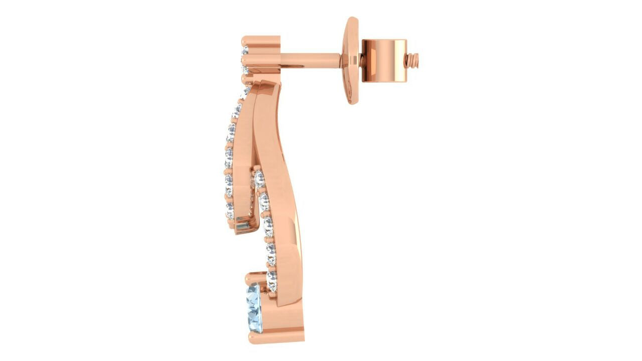 Nidal Jewels | Blush Pink Rose Gold and Diamond Stone with Centre stone Pendant Set