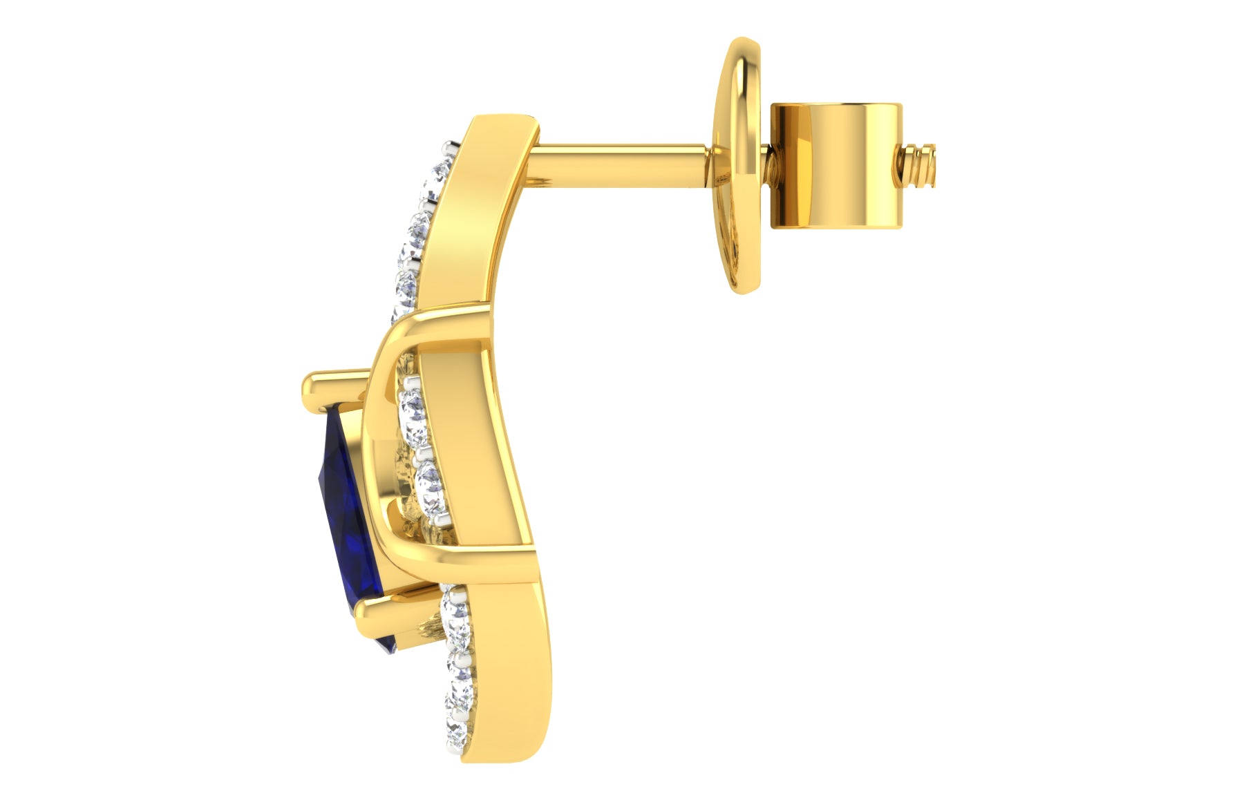 Nidal Jewels | Ocean's Tresure Sapphire Gold and Diamond Pendant Set