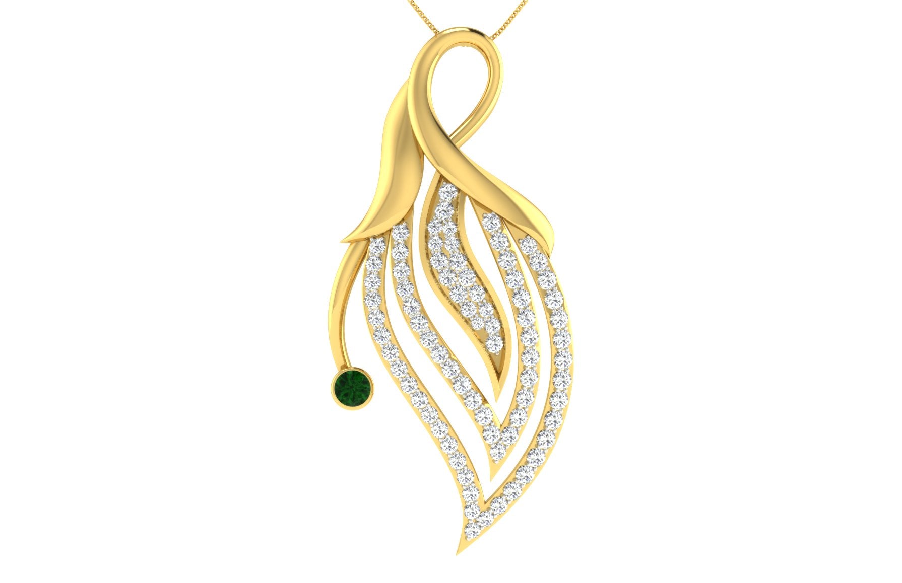 Nidal Jewels | Petal of Ocean Sapphire Gold and Diamond Pendant Set