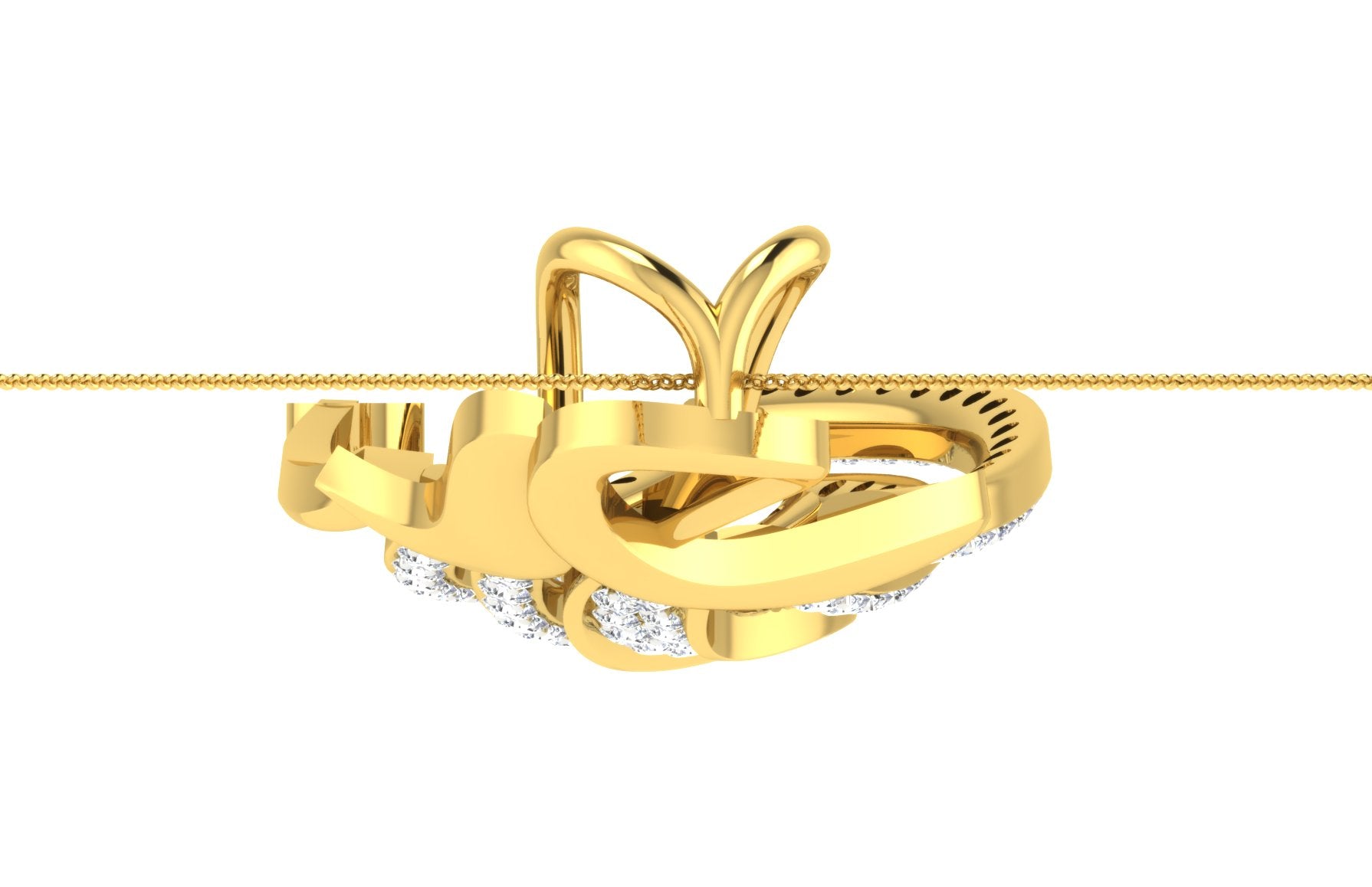 Nidal Jewels | Petal of Ocean Sapphire Gold and Diamond Pendant Set