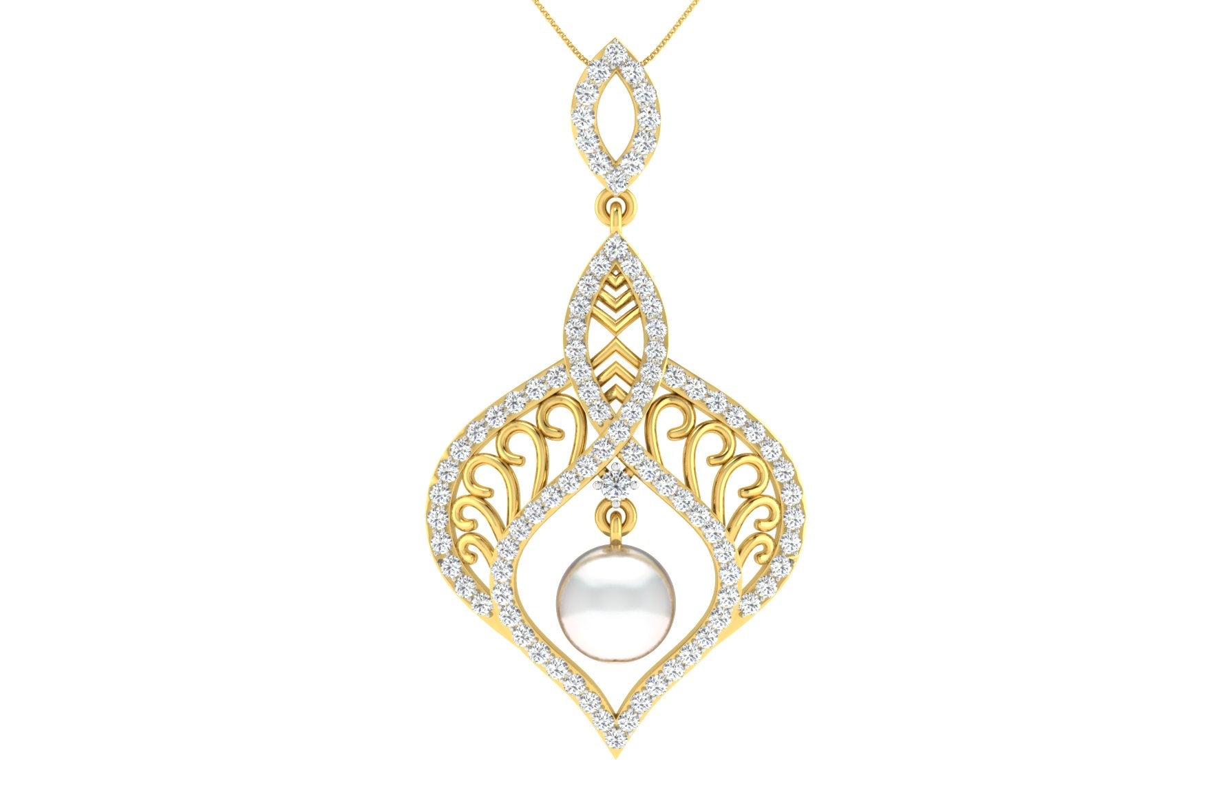 Nidal Jewels | Pearlescent Chandelier Pendant Set