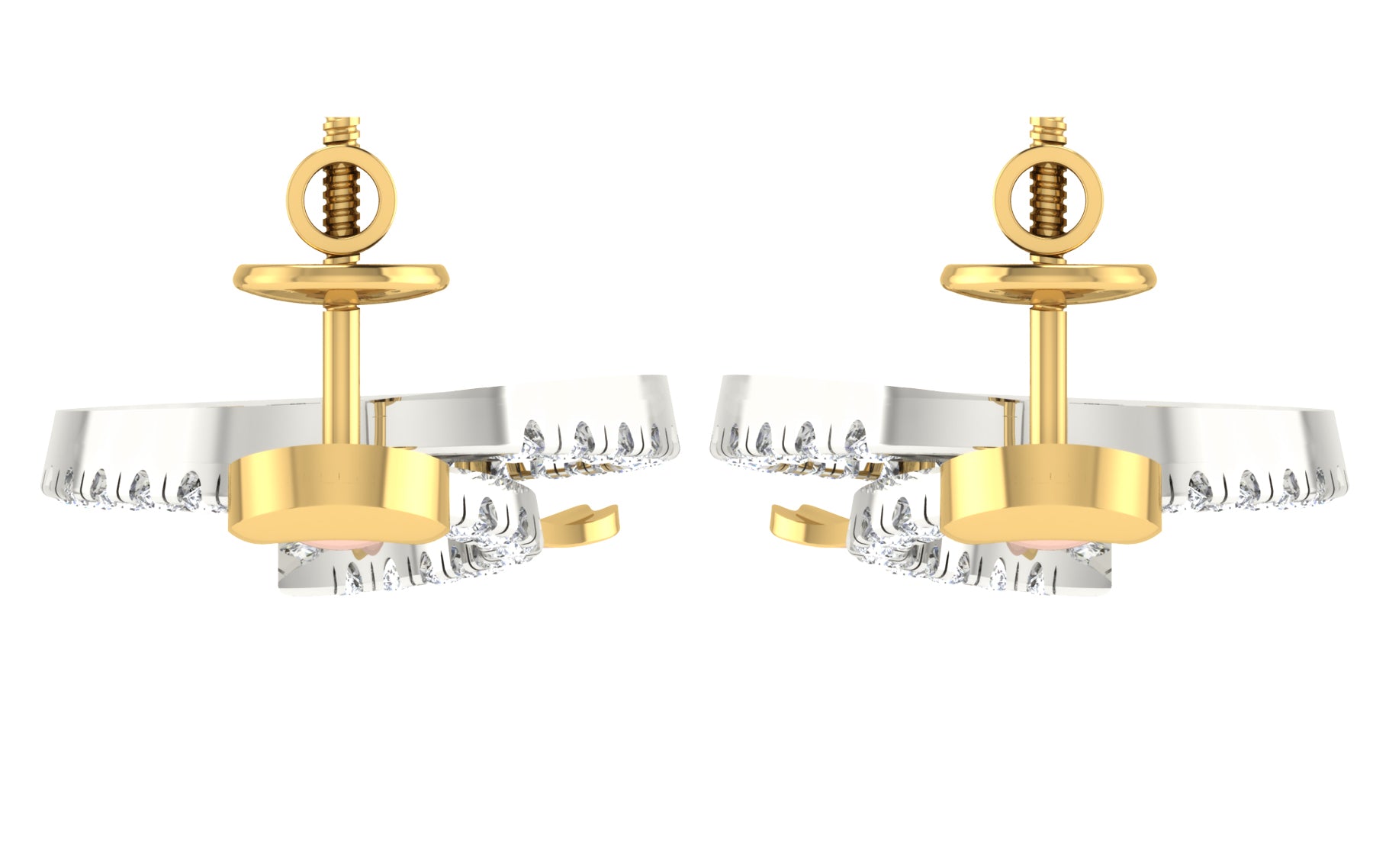 Nidal Jewels | Blue's Bloom Gold and Rosegold Diamond Pendant Set