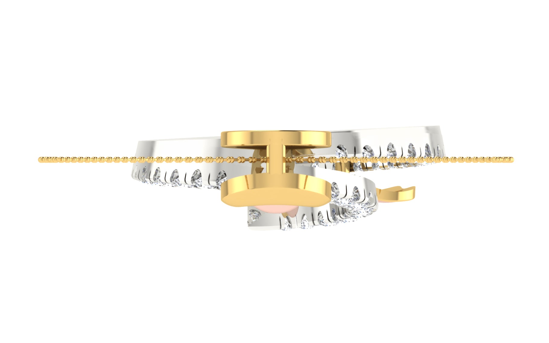 Nidal Jewels | Blue's Bloom Gold and Rosegold Diamond Pendant Set