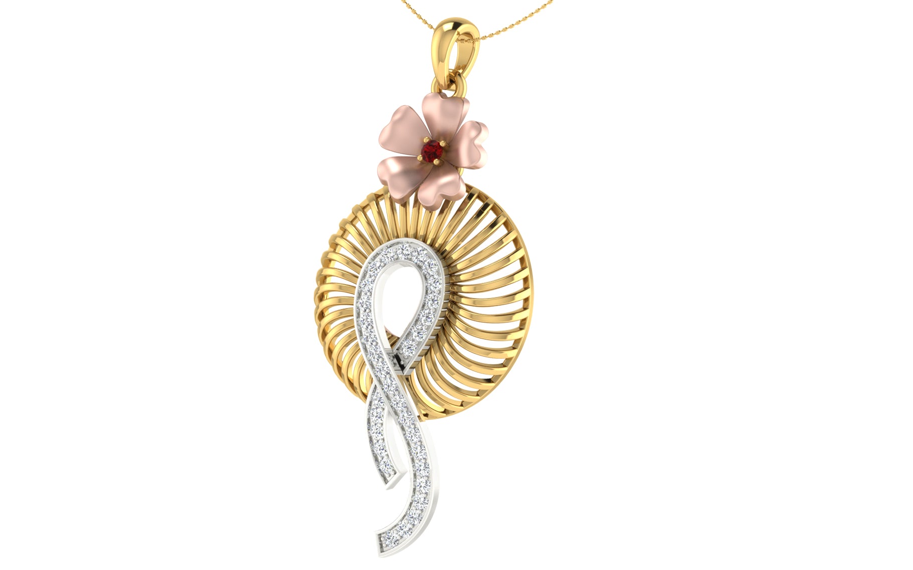 Nidal Jewels | Elegant Ruby Pendant Set