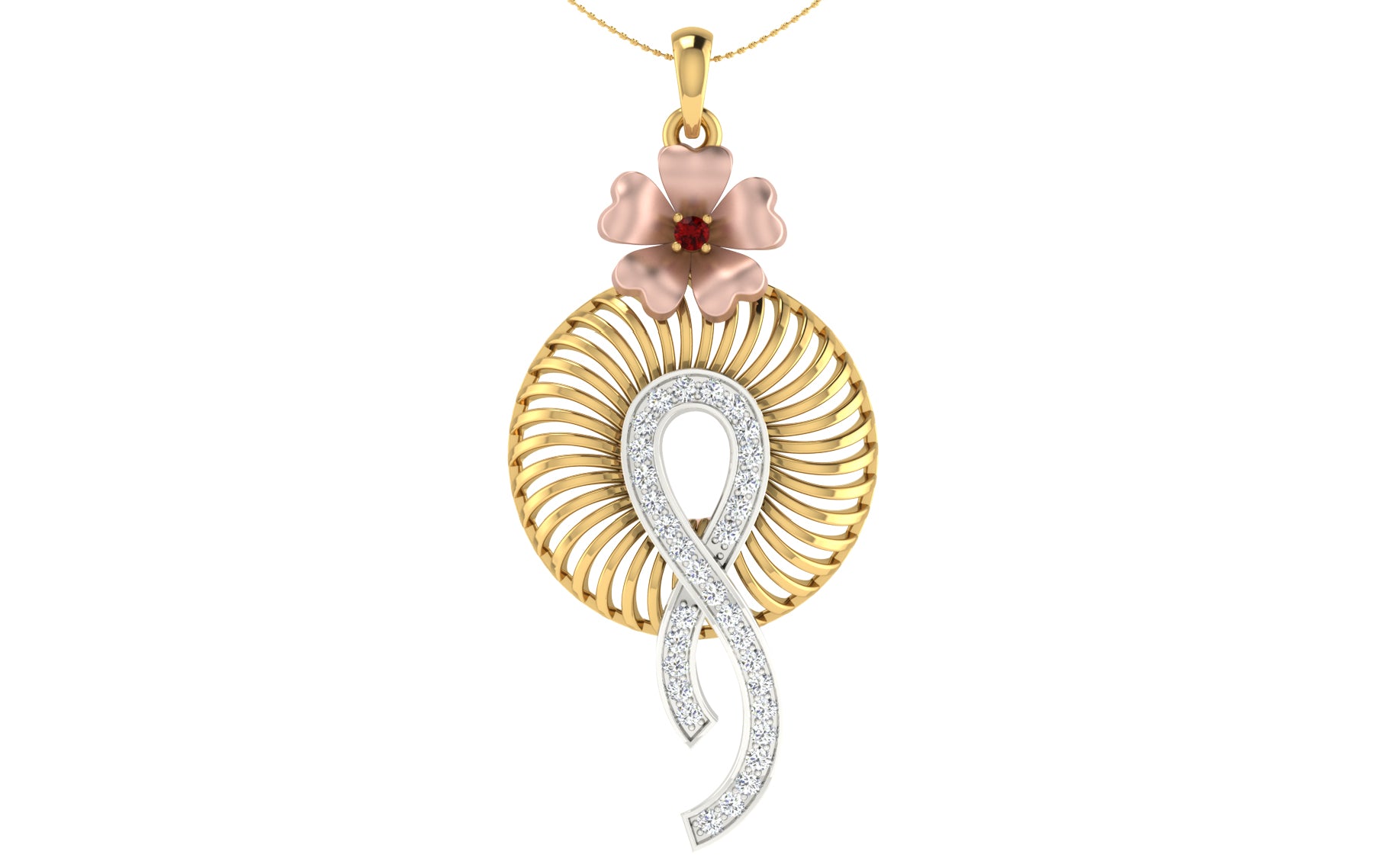 Nidal Jewels | Elegant Ruby Pendant Set