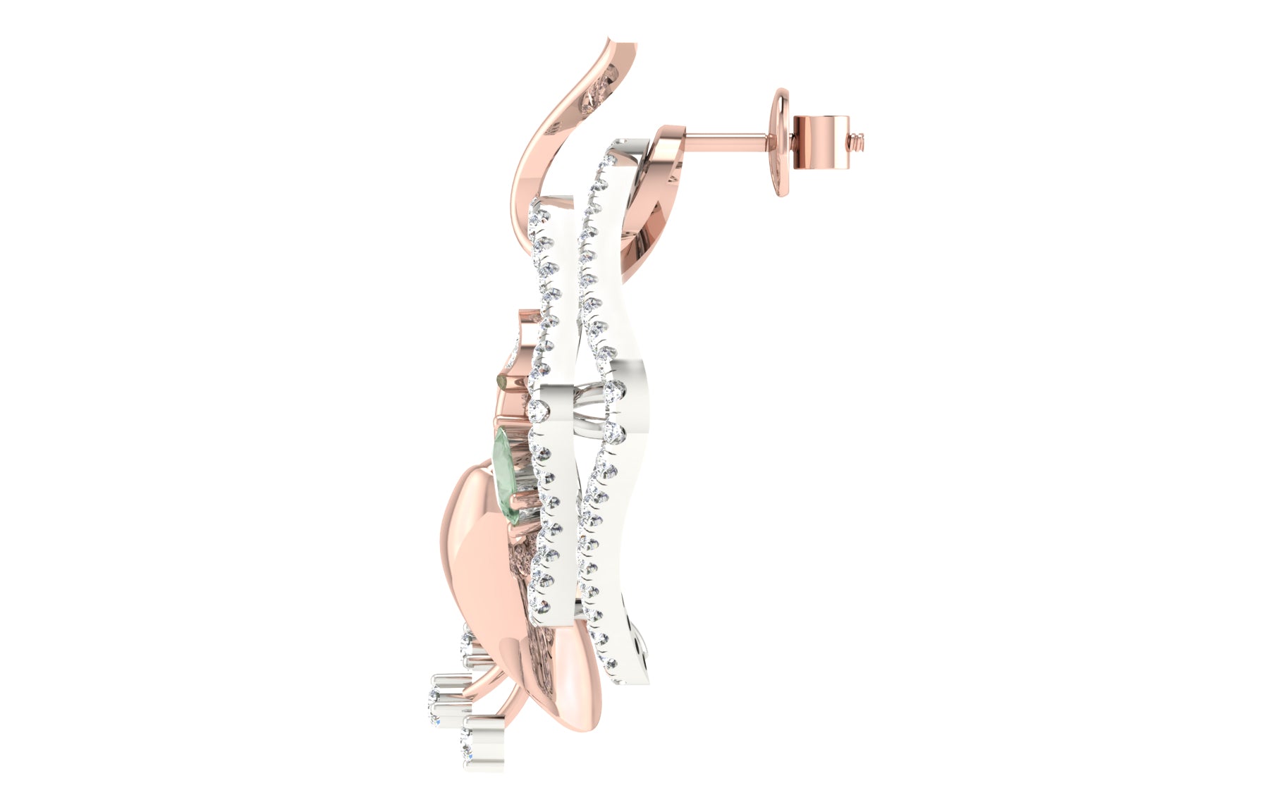 Nidal Jewels | Aqua Cube Rose gold and Gold Diamond Pendant Set