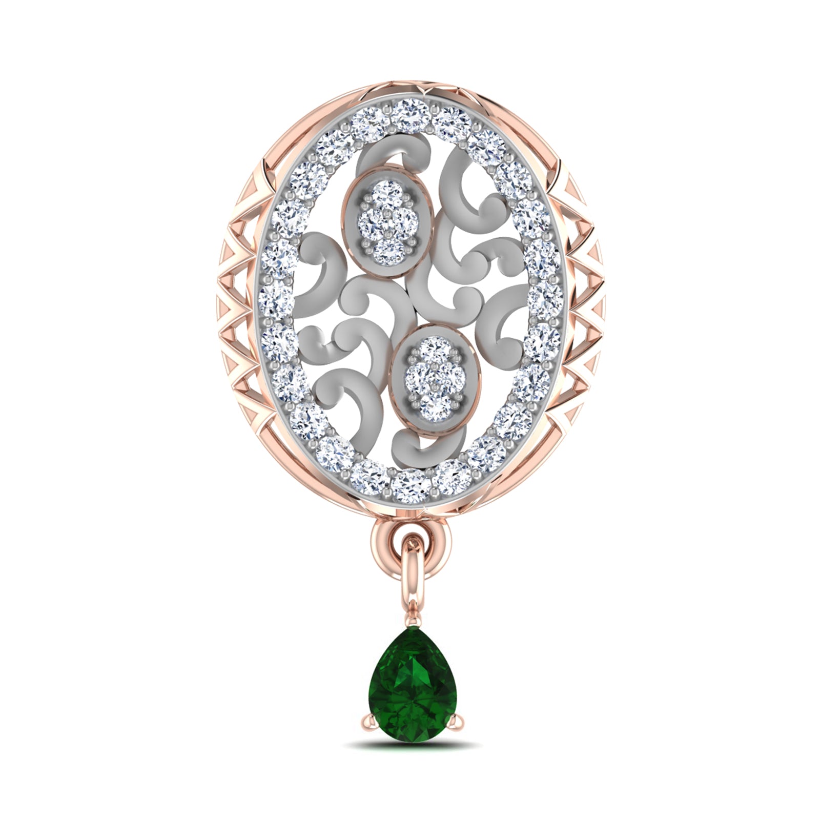 Nidal Jewels | Orb of Emerald Pendant Set