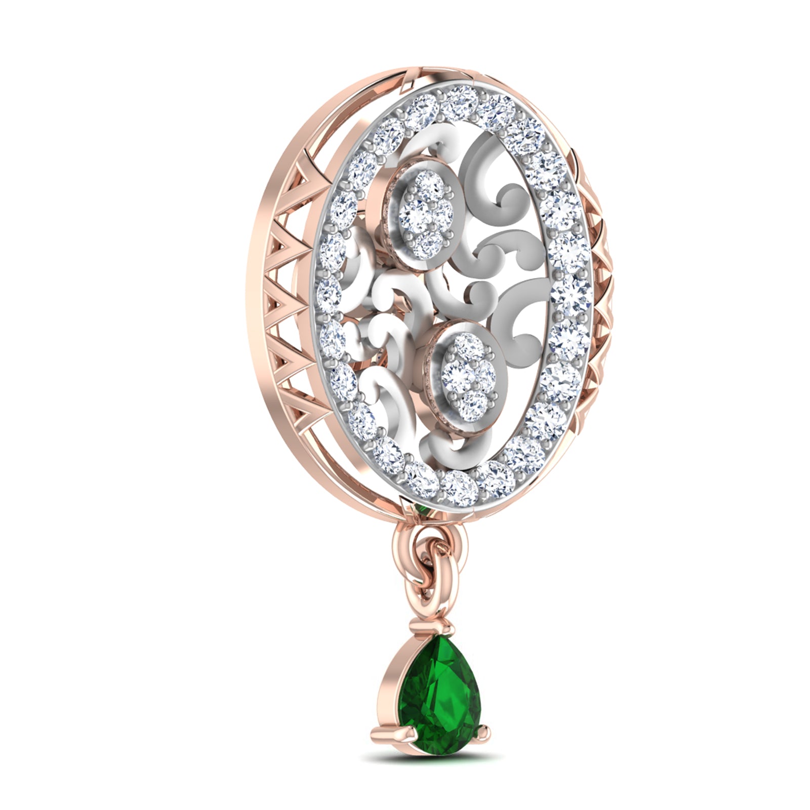 Nidal Jewels | Orb of Emerald Pendant Set