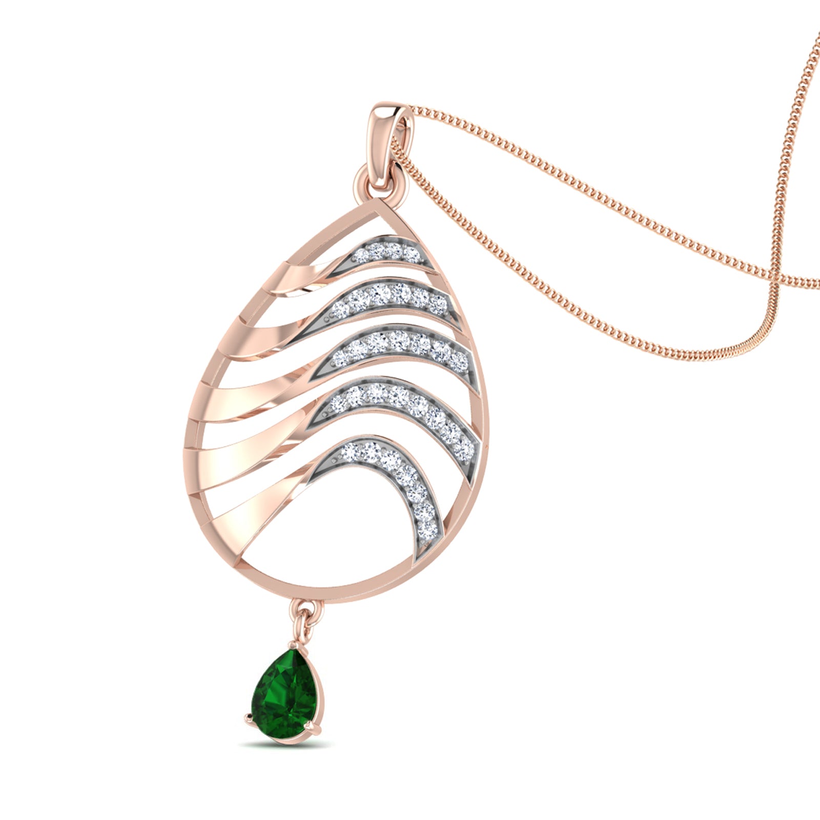 Nidal Jewels | Mystic Green Emerald Pendant Set