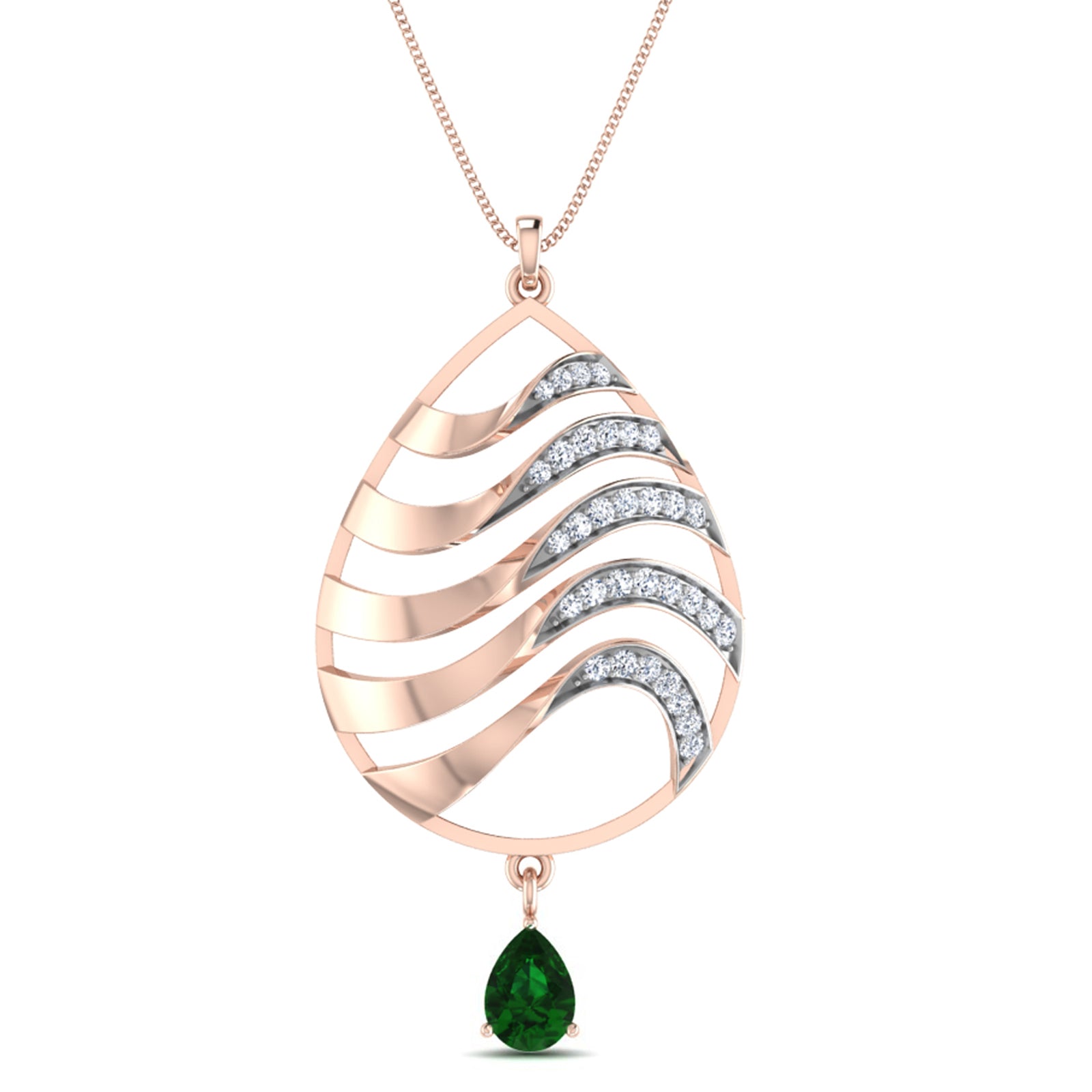 Nidal Jewels | Mystic Green Emerald Pendant Set