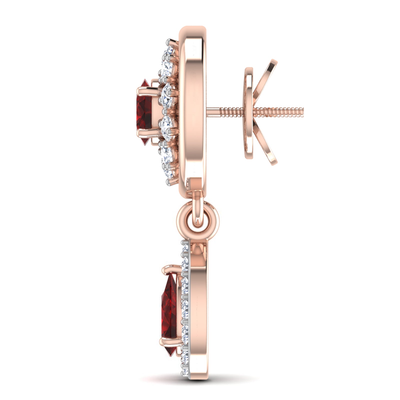 Nidal Jewels | Rage of Ruby Rosegold Pendant Set