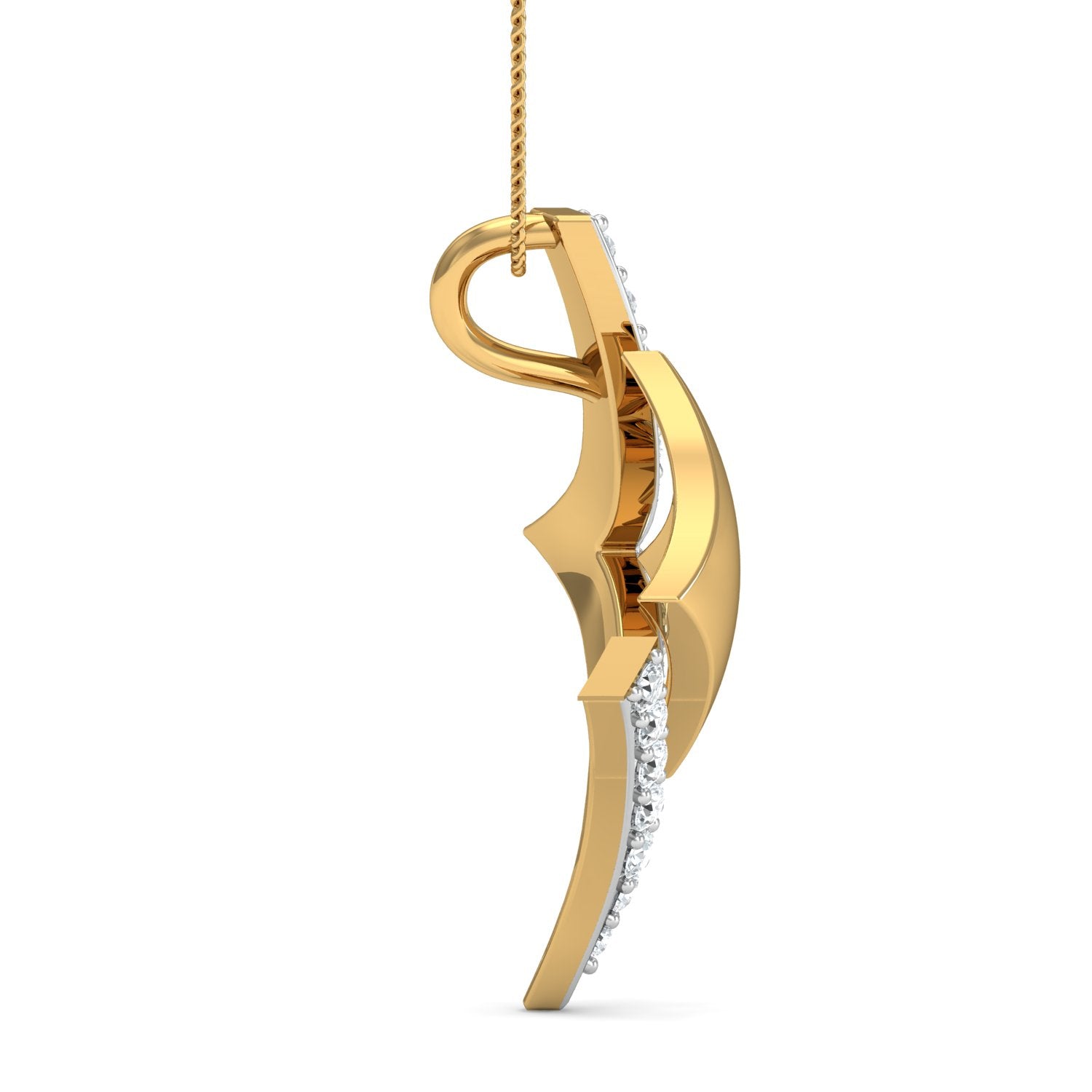 Nidal Jewels| Prism Play Gold and Diamond Pendant - Nidal Jewels