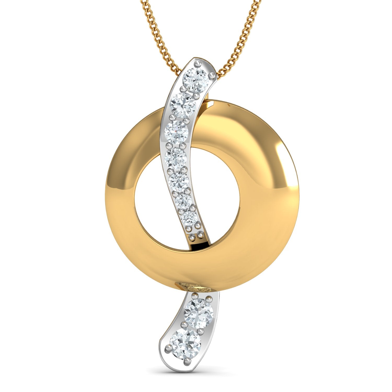 Nidal Jewels | Orb of Halo Gold and Diamond Pendant Set - Nidal Jewels