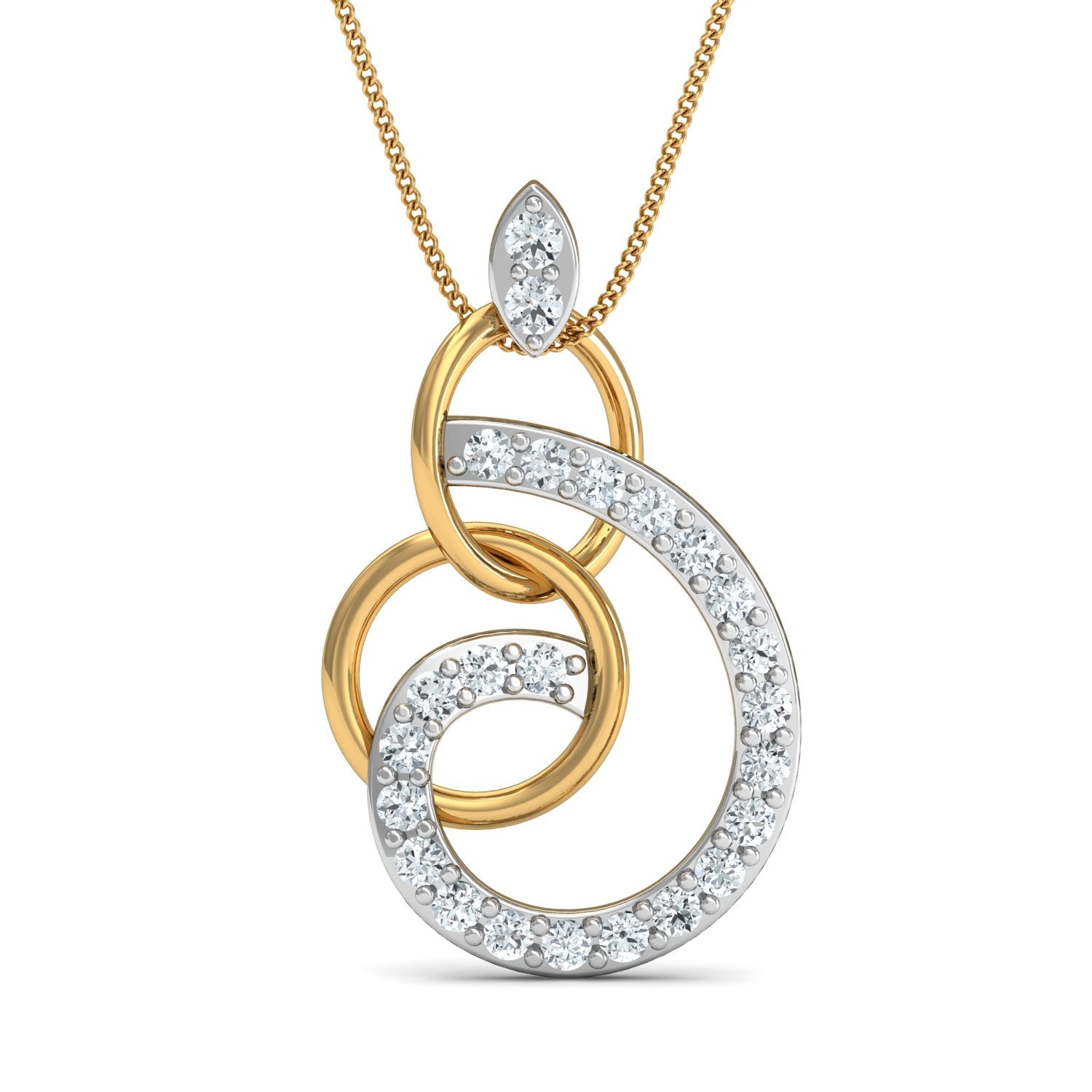 Nidal Jewels | Graceful Garland Gold and Diamond Pendant Set - Nidal Jewels