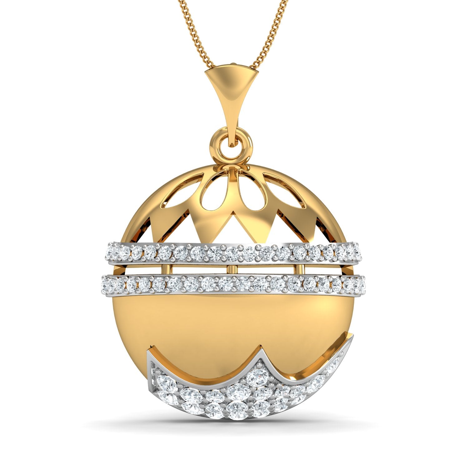 Nidal Jewels | Whirling Wonder Gold and Diamond Pendant Set - Nidal Jewels