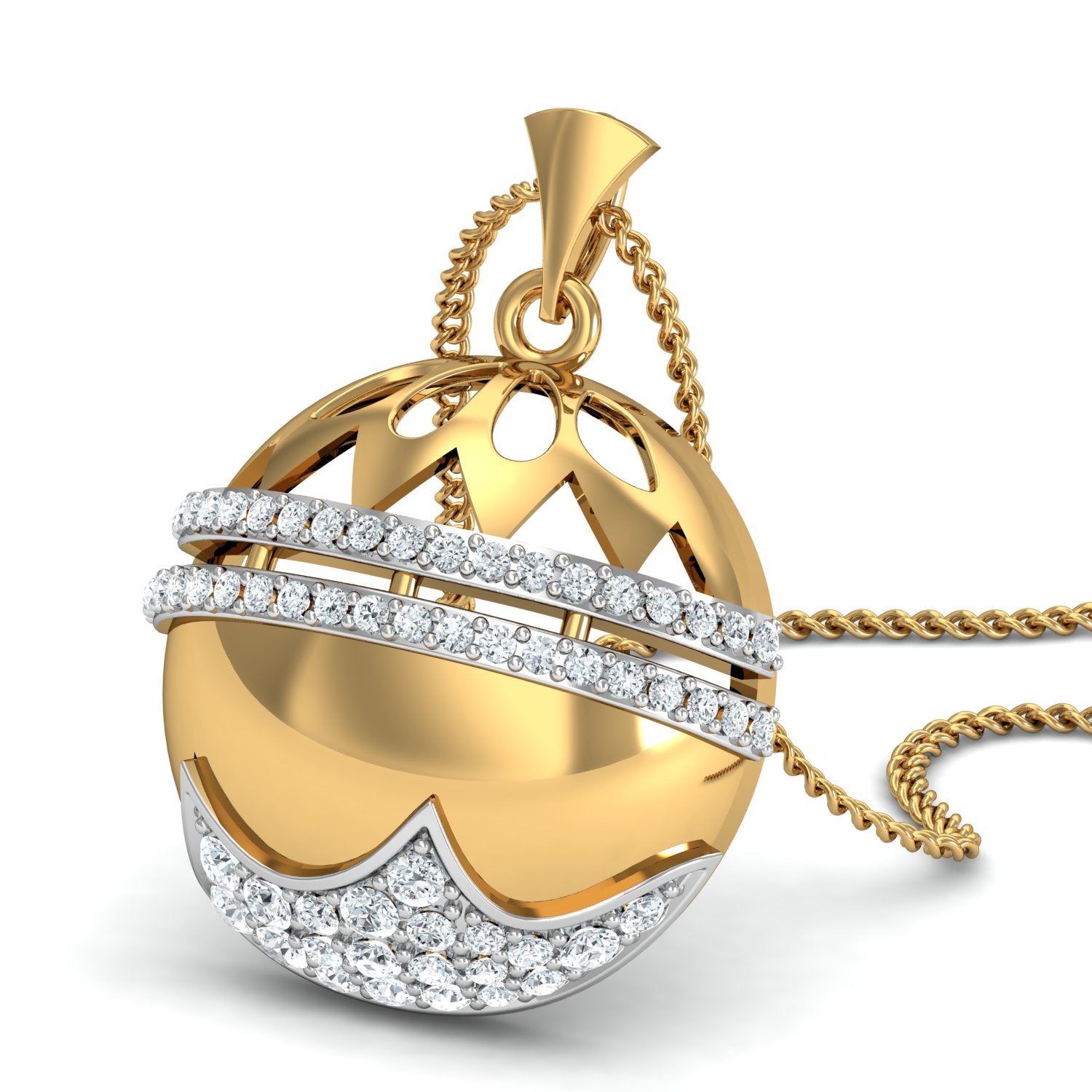 Nidal Jewels | Whirling Wonder Gold and Diamond Pendant Set - Nidal Jewels