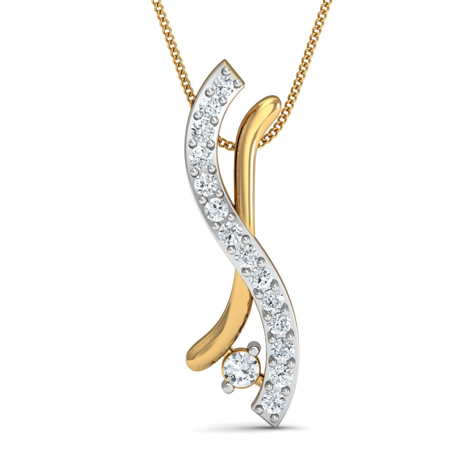 Nidal Jewels | Luminous Gold and Diamond Pendant Set - Nidal Jewels