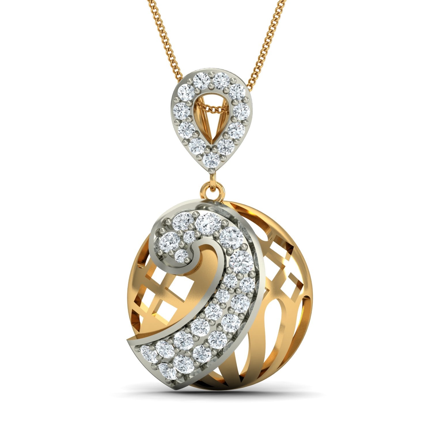 Nidal Jewels | Serenity Gold and Diamond Pendant Set - Nidal Jewels