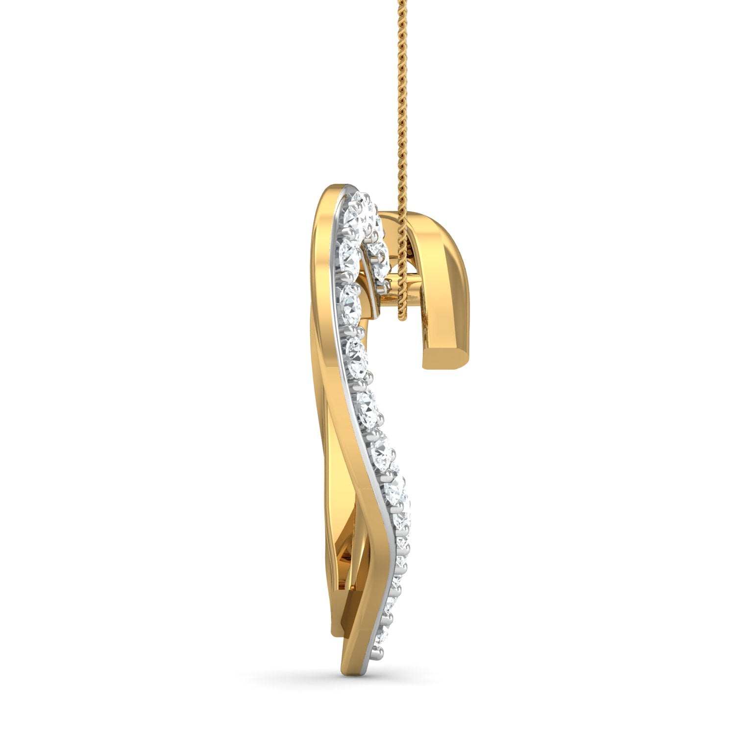 Nidal Jewels | Love's Embrace Heart Gold and Diamond Pendant Set - Nidal Jewels