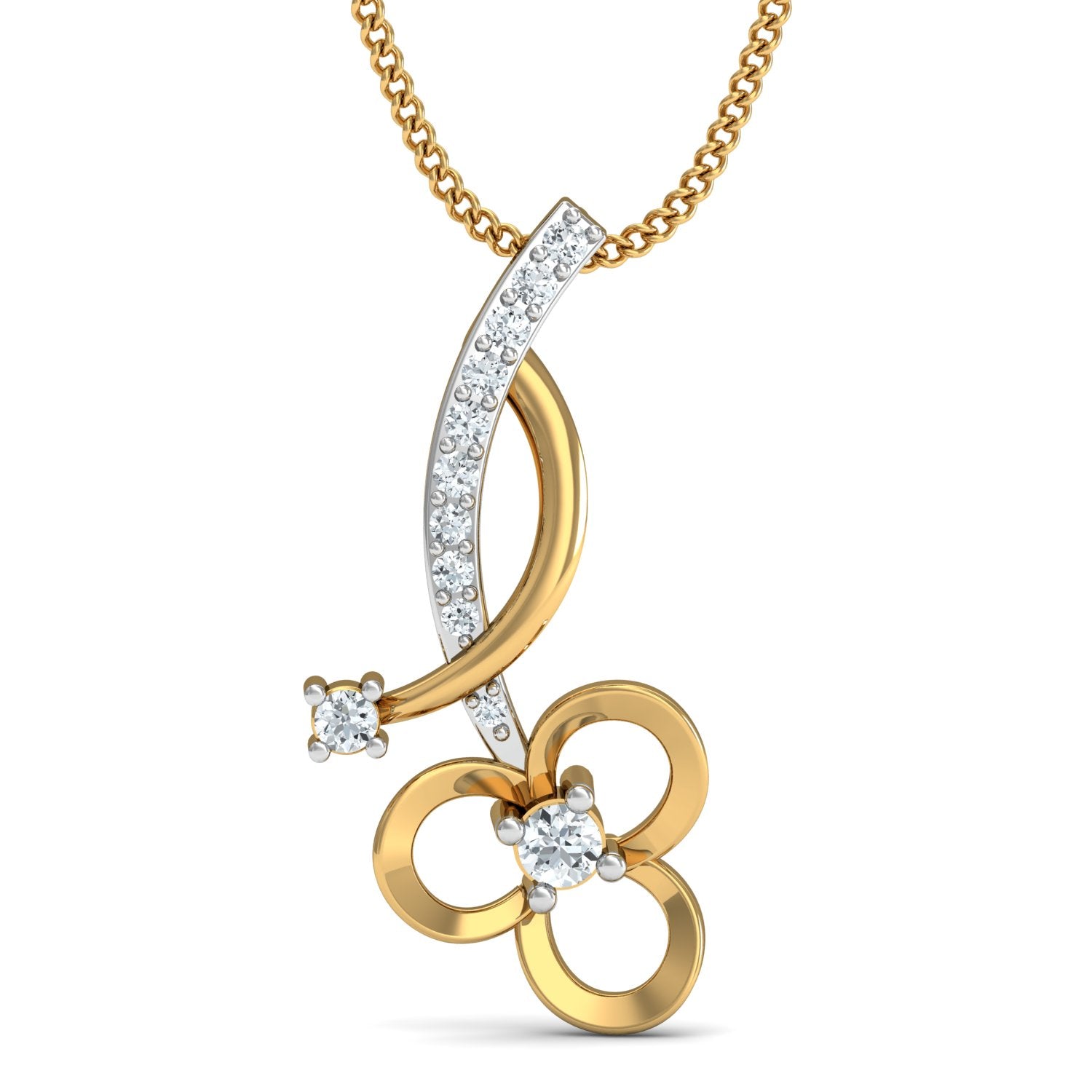 Nidal Jewels | Angelic Gold and Diamond Pendant Set - Nidal Jewels