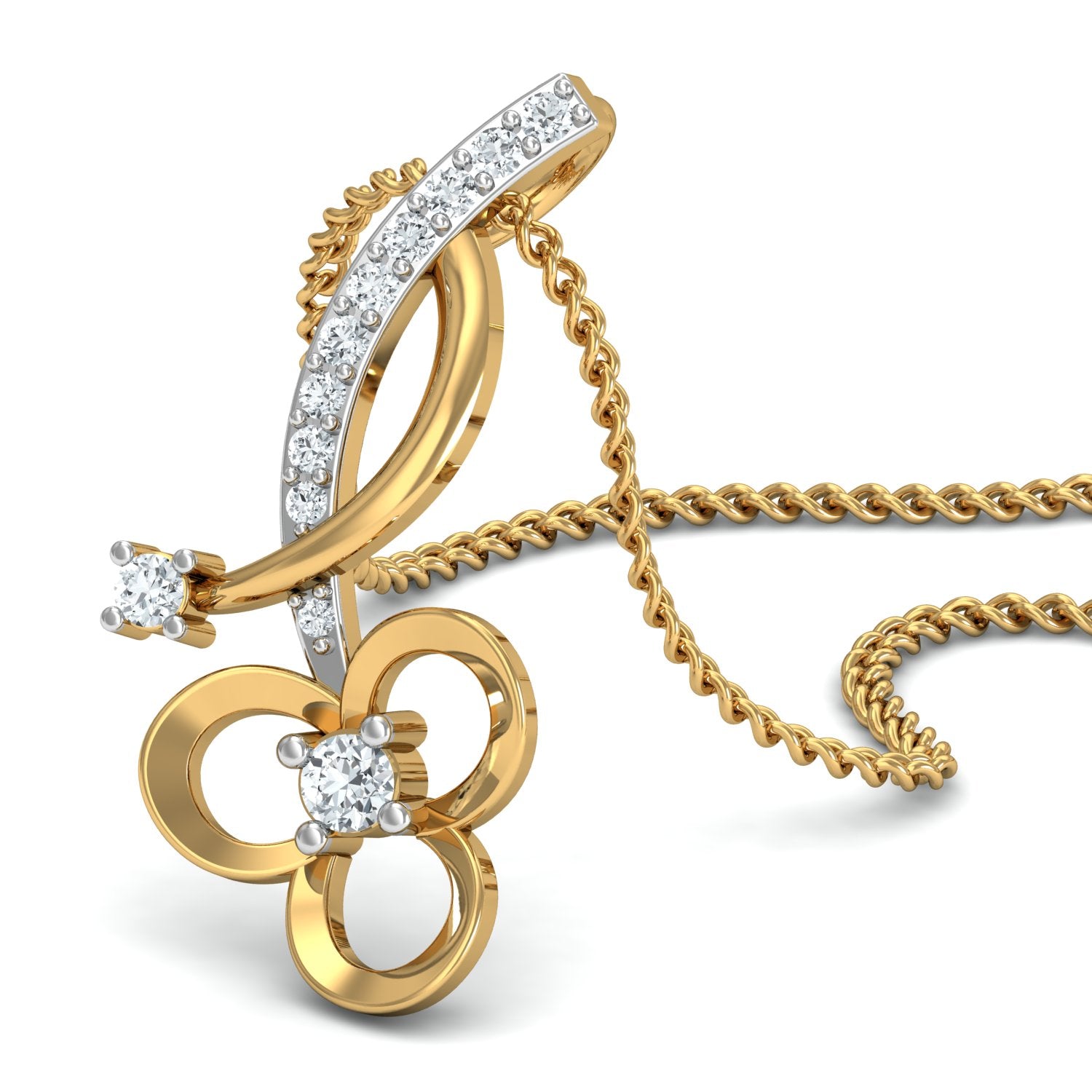 Nidal Jewels | Angelic Gold and Diamond Pendant Set - Nidal Jewels