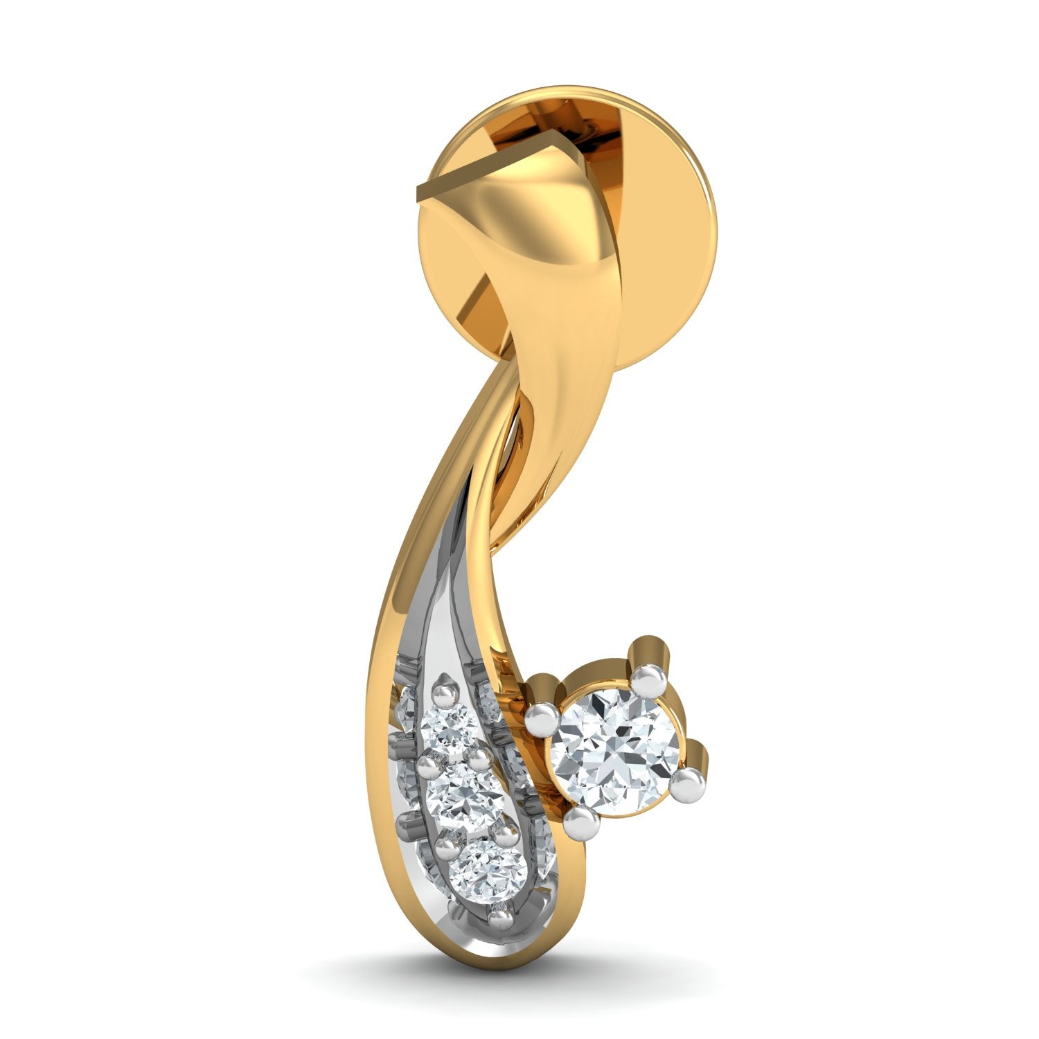 Nidal Jewels | Falling Star Gold and Diamond Pendant Set - Nidal Jewels