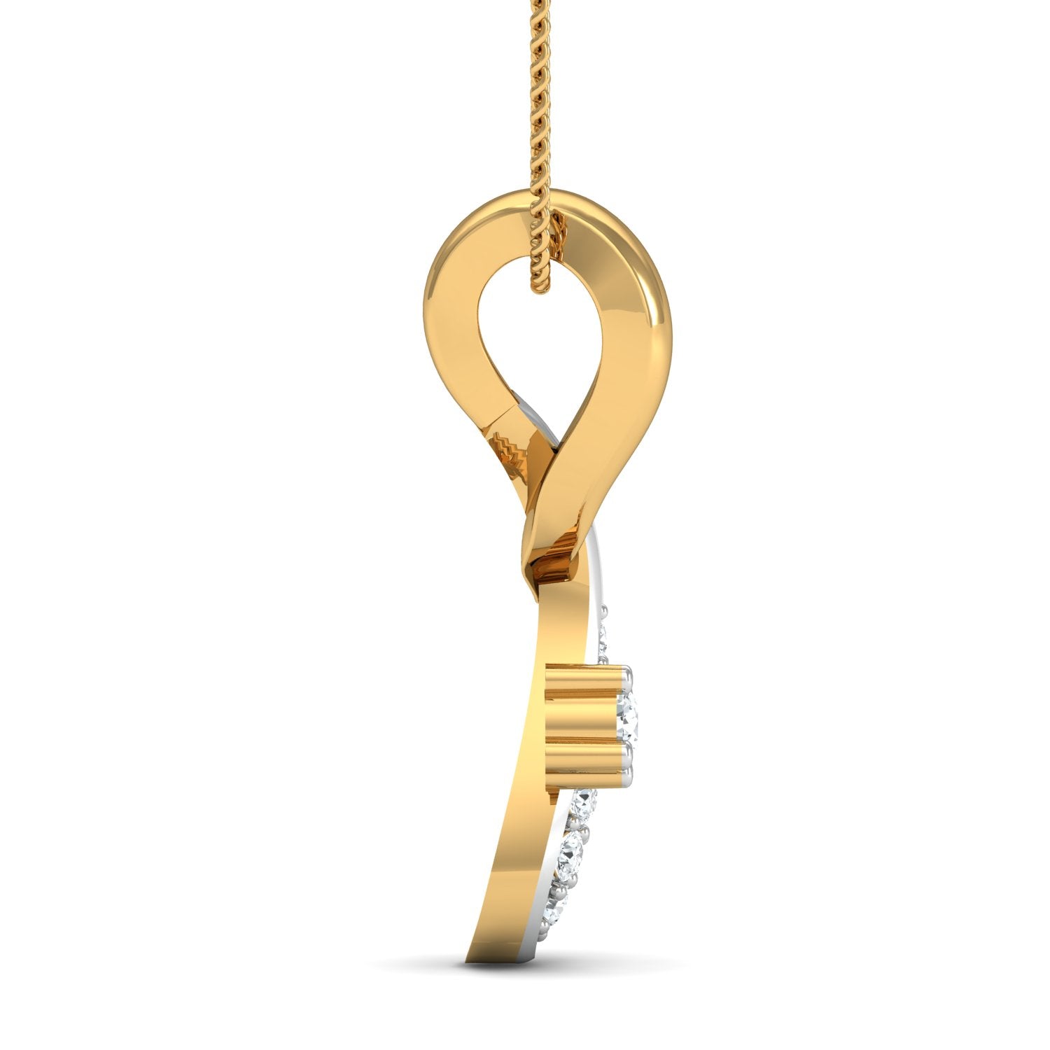 Nidal Jewels | Falling Star Gold and Diamond Pendant Set - Nidal Jewels