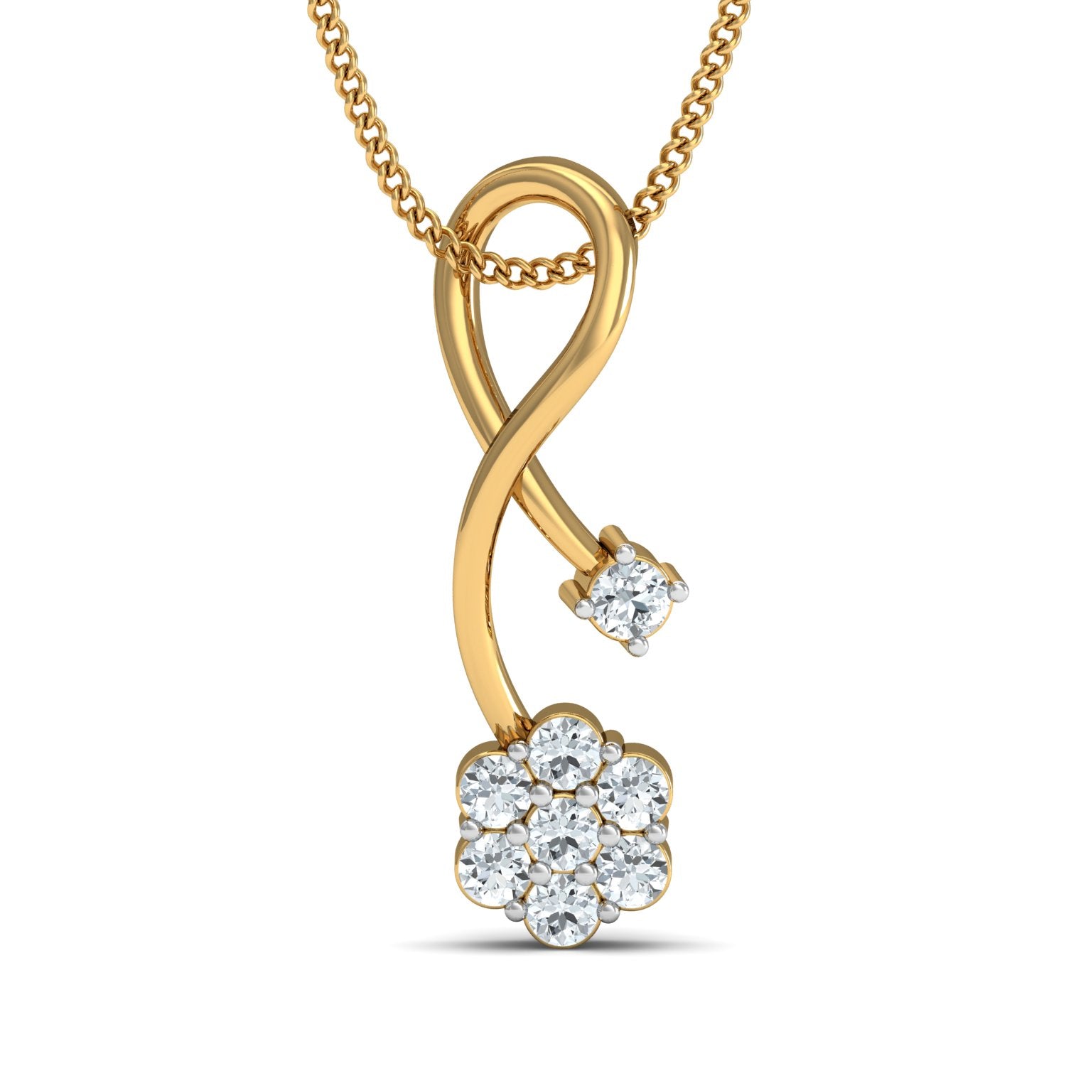 Nidal Jewels | Infinite Love Gold and Diamond Pendant Set - Nidal Jewels