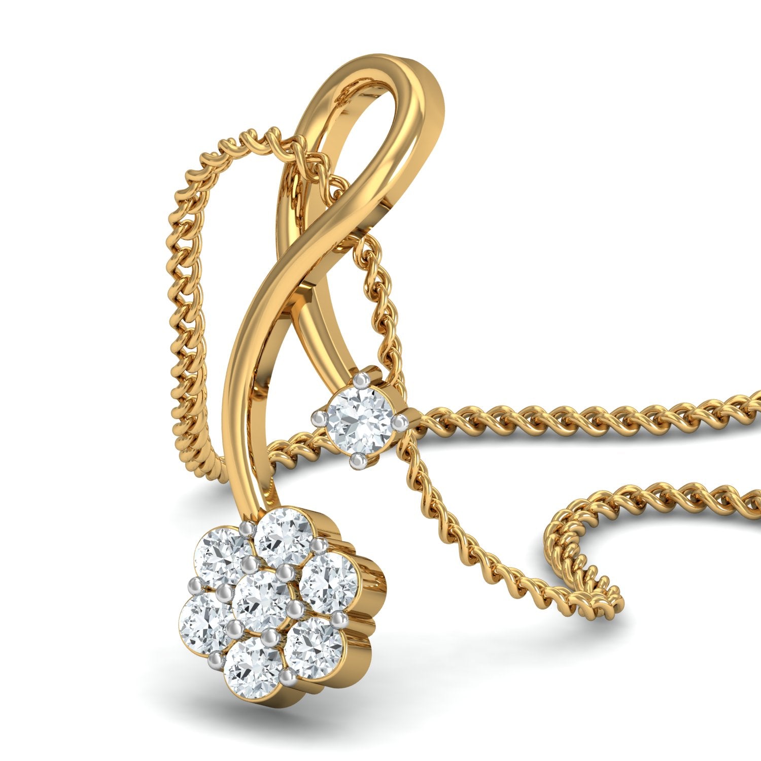 Nidal Jewels | Infinite Love Gold and Diamond Pendant Set - Nidal Jewels