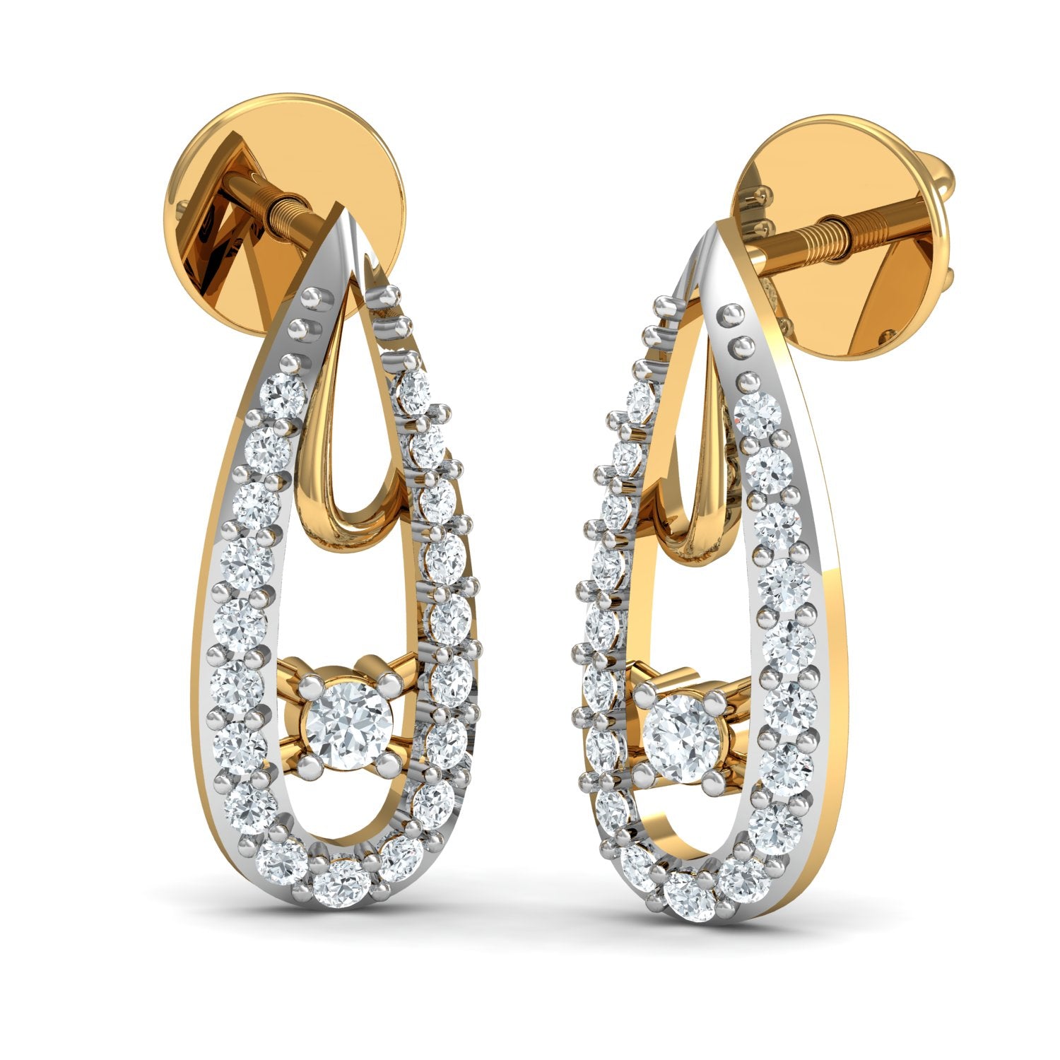 Nidal Jewels | Golden Drop Diamond Pendant Set - Nidal Jewels