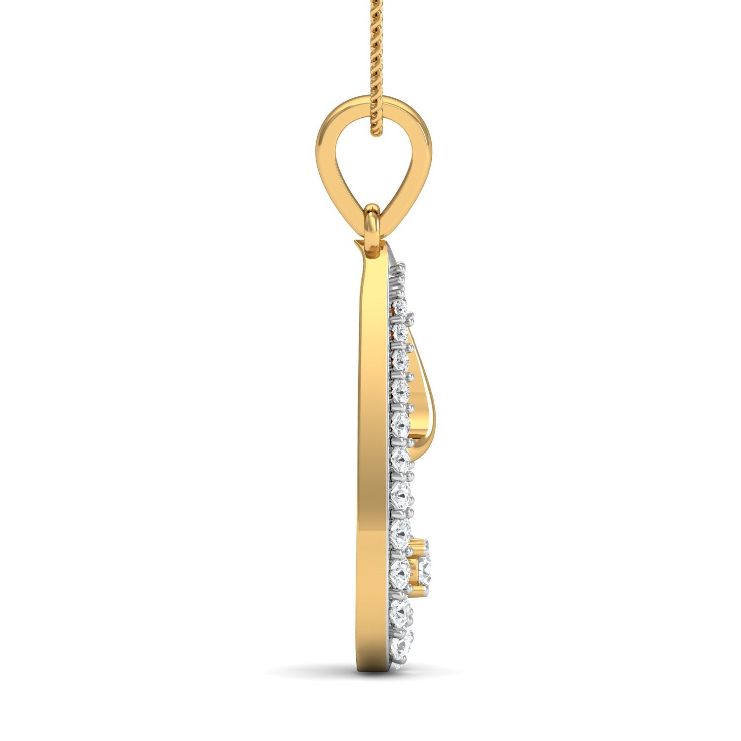 Nidal Jewels | Golden Drop Diamond Pendant Set - Nidal Jewels