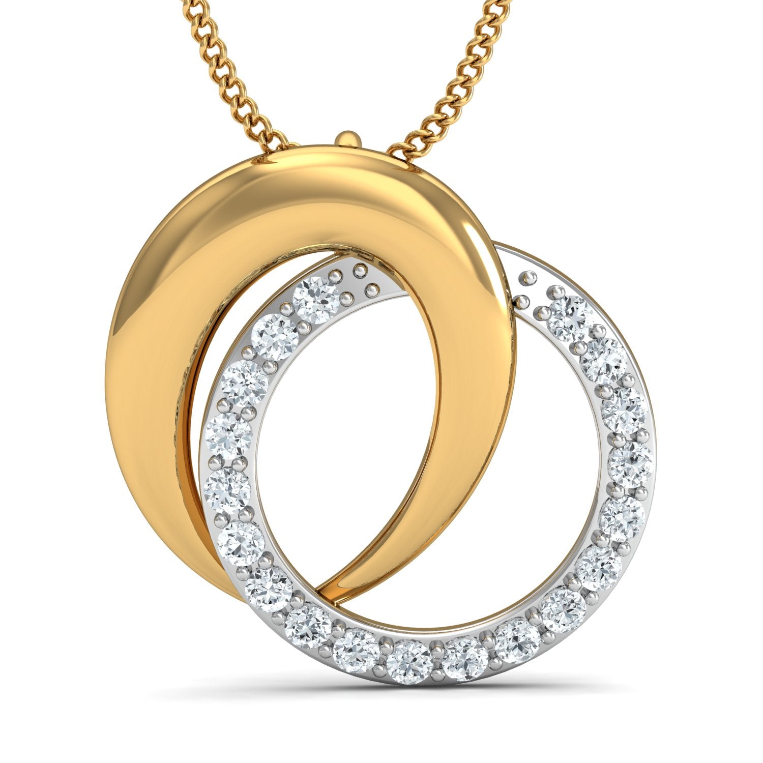 Nidal Jewels | Interlock Love Gold and Diamond Pendant Set - Nidal Jewels
