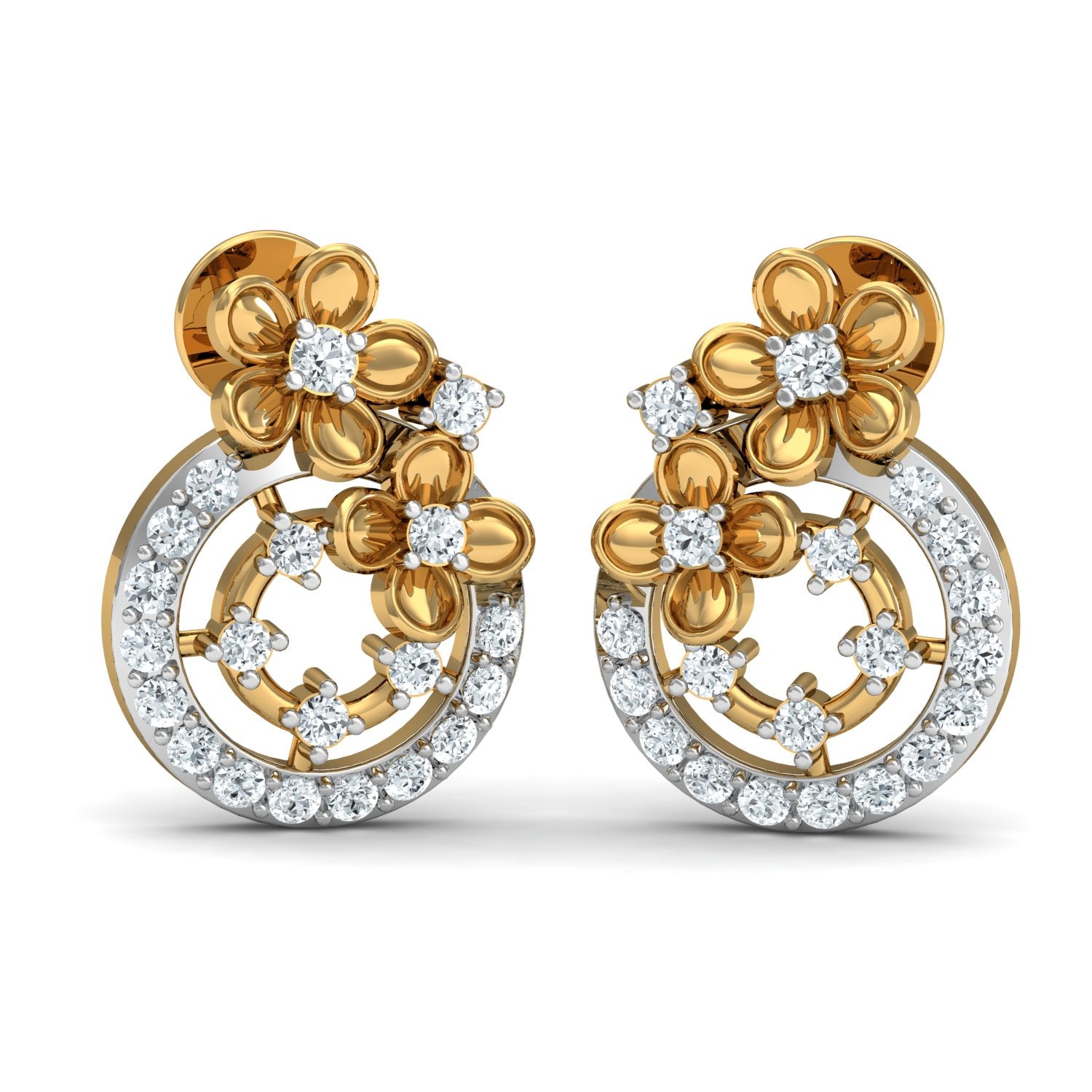 Nidal Jewels | Floral Glory Gold and Diamond Pendant Set