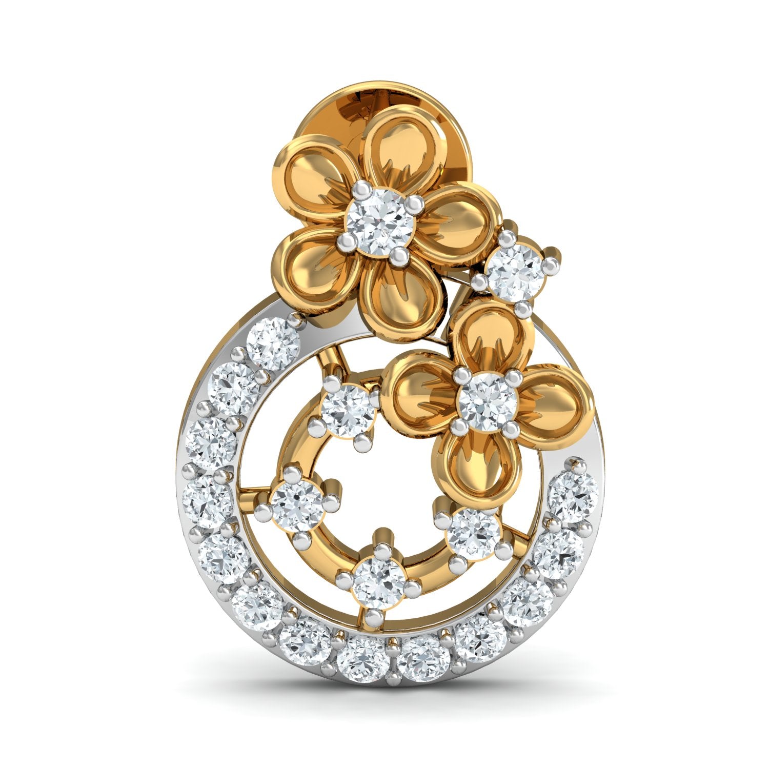 Nidal Jewels | Floral Glory Gold and Diamond Pendant Set