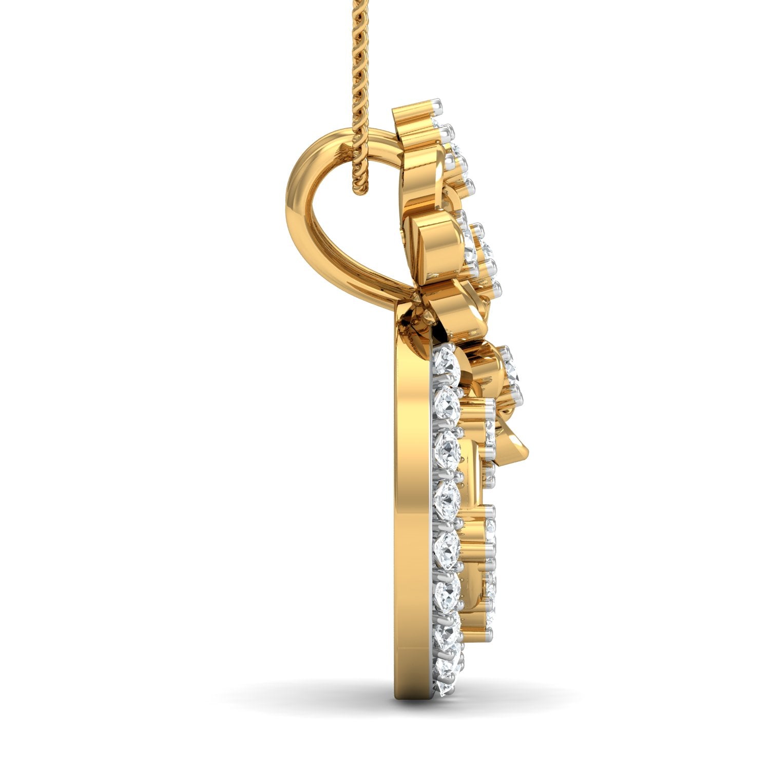 Nidal Jewels | Floral Glory Gold and Diamond Pendant Set