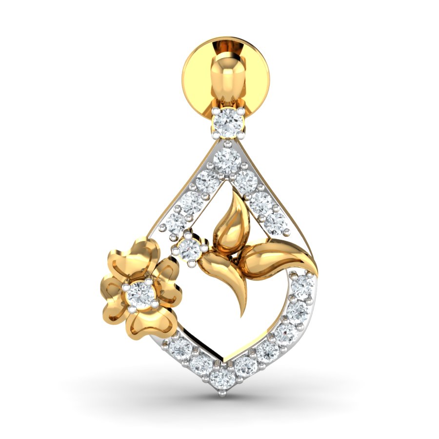 Nidal Jewels | Teardrop Beauty Gold and Diamond Pendant Set - Nidal Jewels