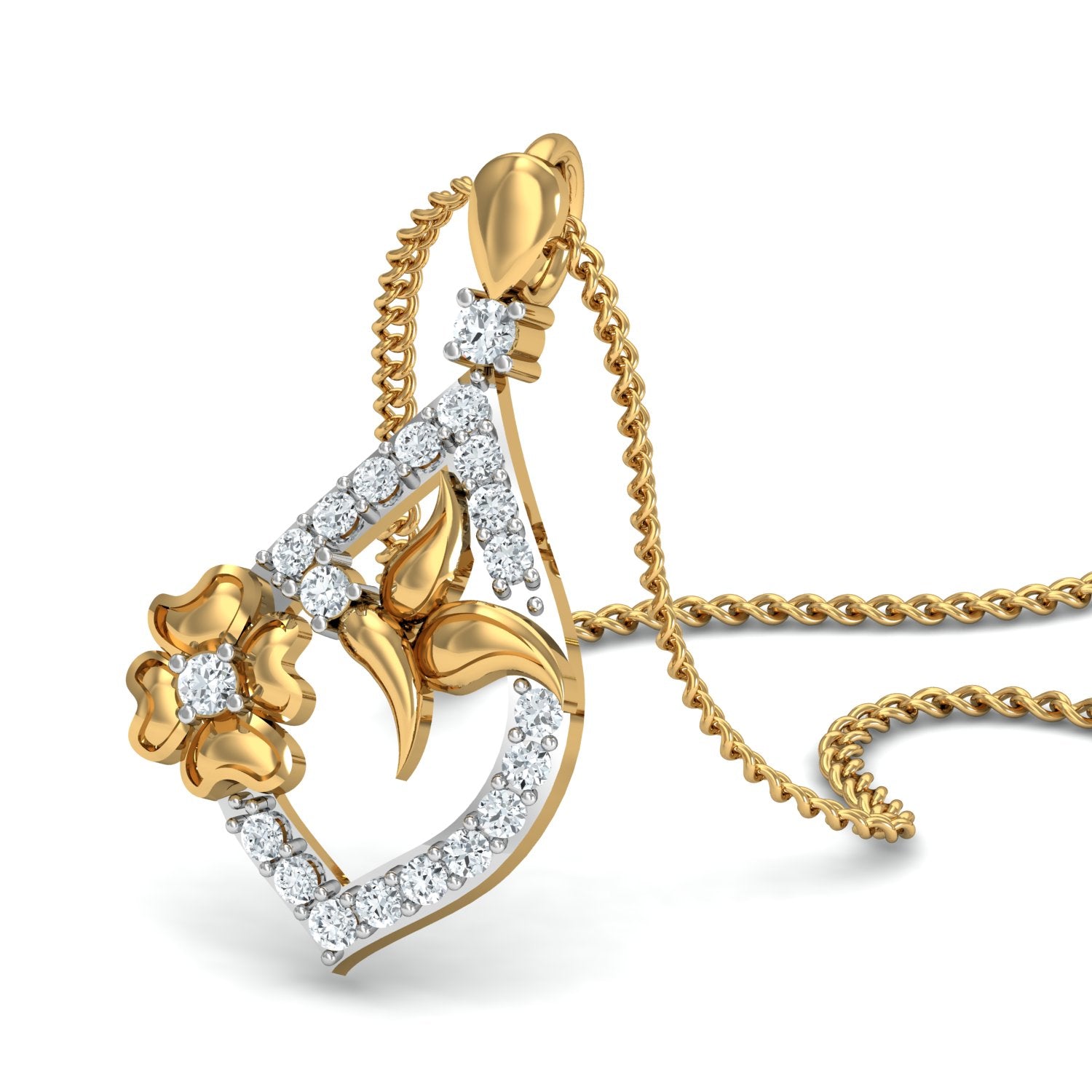 Nidal Jewels | Teardrop Beauty Gold and Diamond Pendant Set - Nidal Jewels
