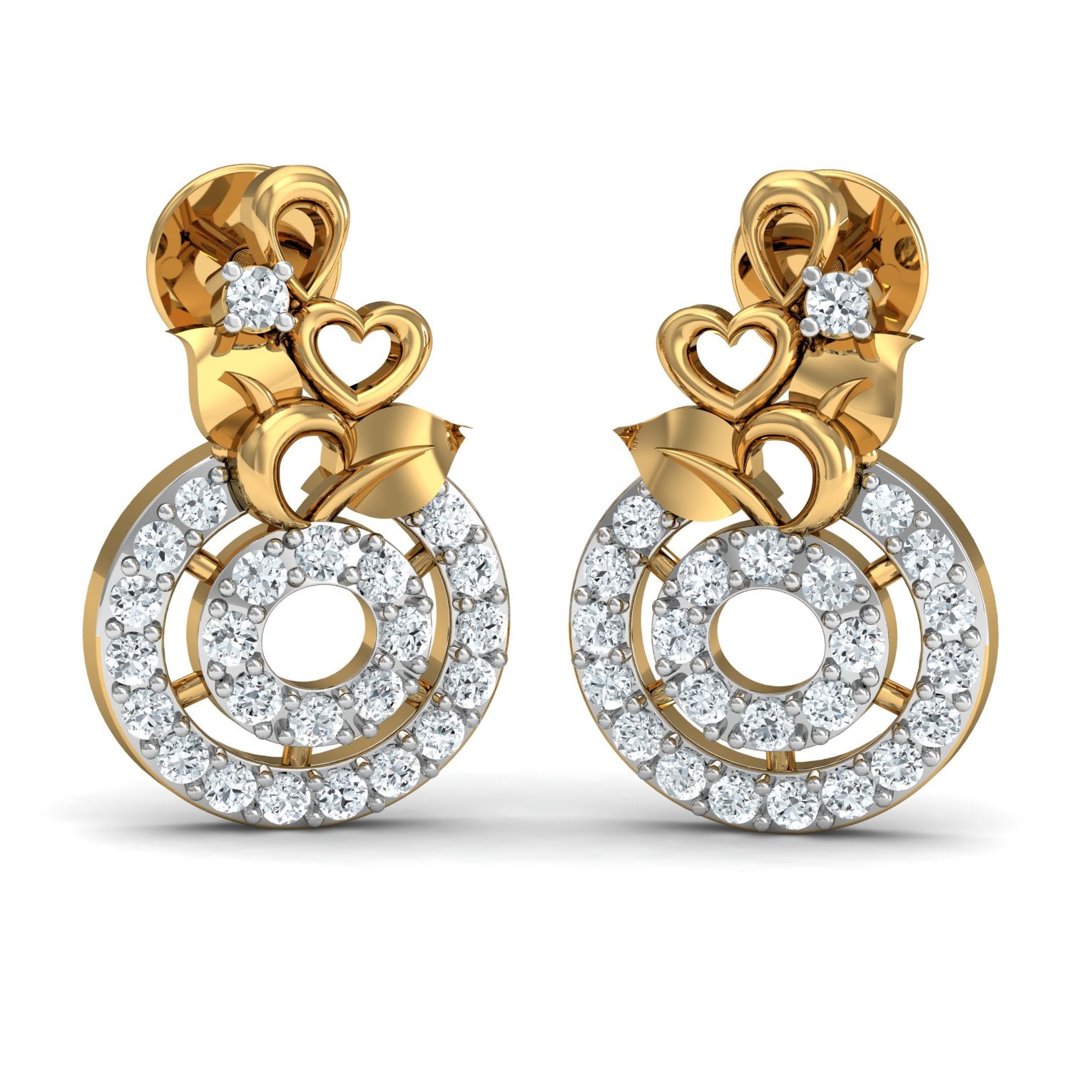 Nidal Jewels | Golden Heartscape Gold and Diamond Pendant Set - Nidal Jewels