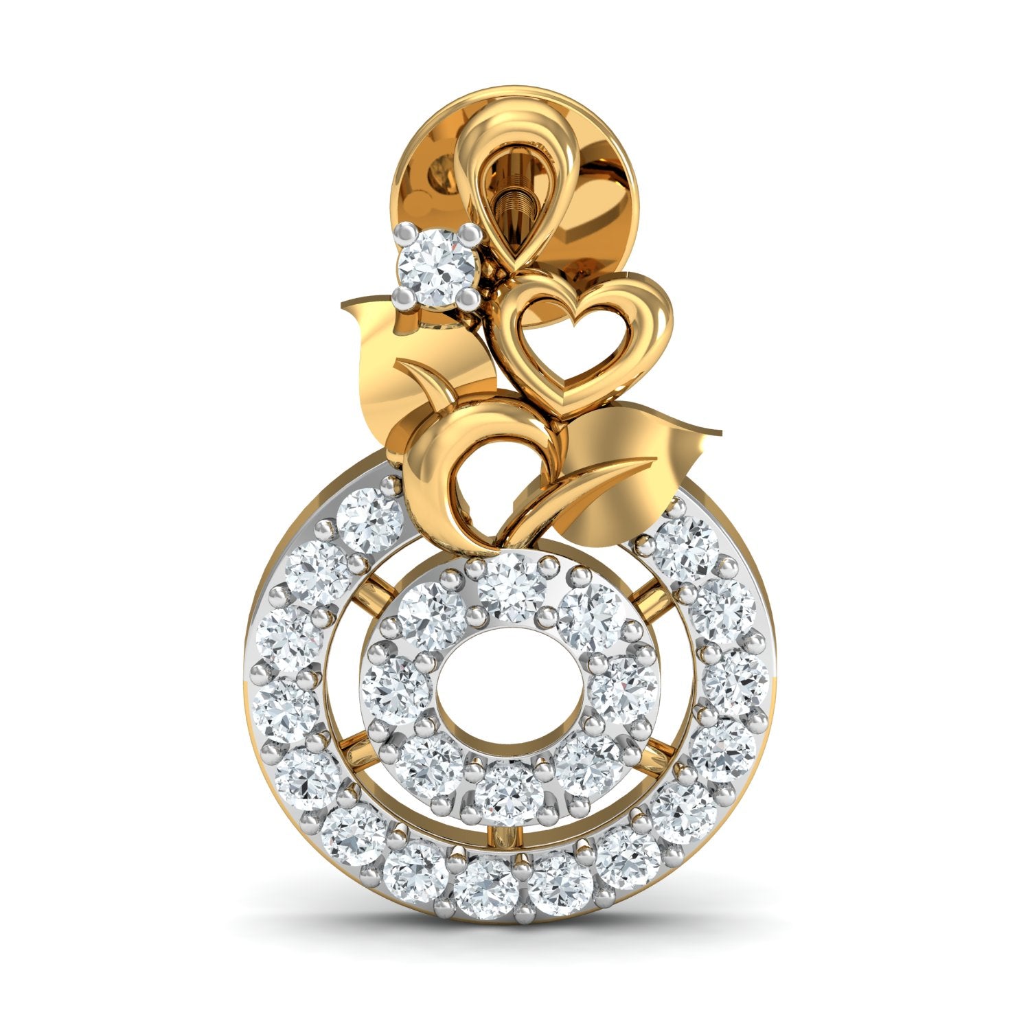 Nidal Jewels | Golden Heartscape Gold and Diamond Pendant Set - Nidal Jewels