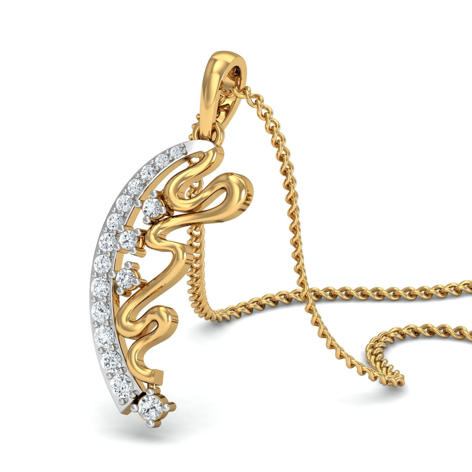 Nidal Jewels | Diamond Dance Gold  Pendant Set - Nidal Jewels