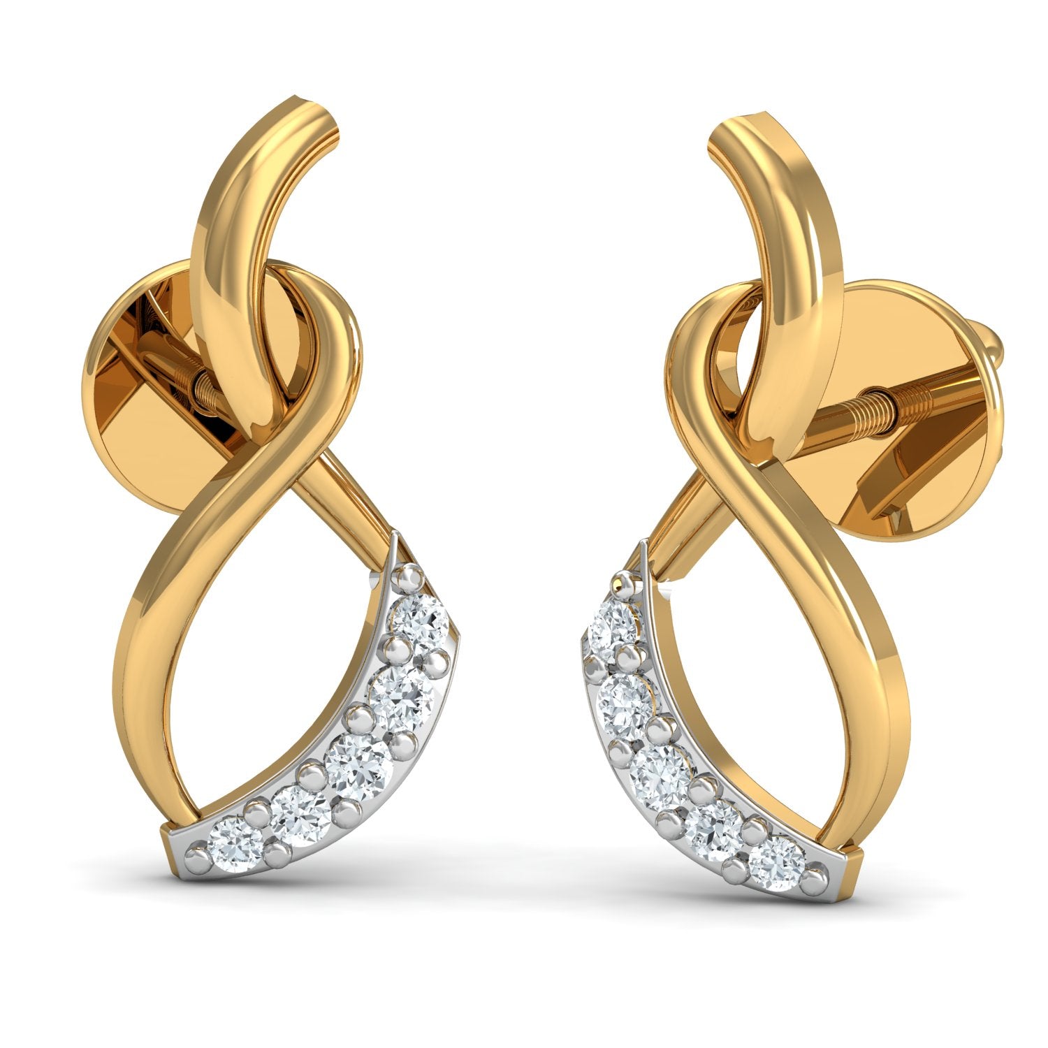 Nidal Jewels | Abstract Knot Gold and Diamond Pendant Set