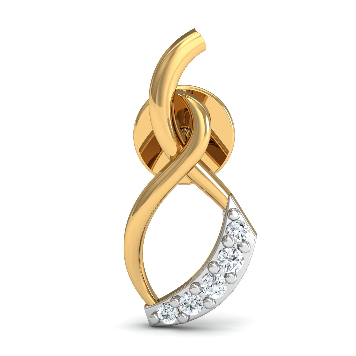 Nidal Jewels | Abstract Knot Gold and Diamond Pendant Set