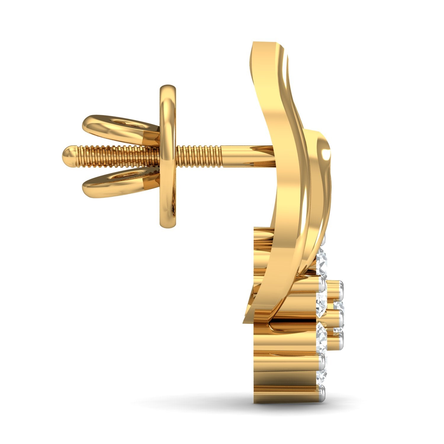 Nidal Jewels | Floral Flame Gold and Diamond Pendant Set