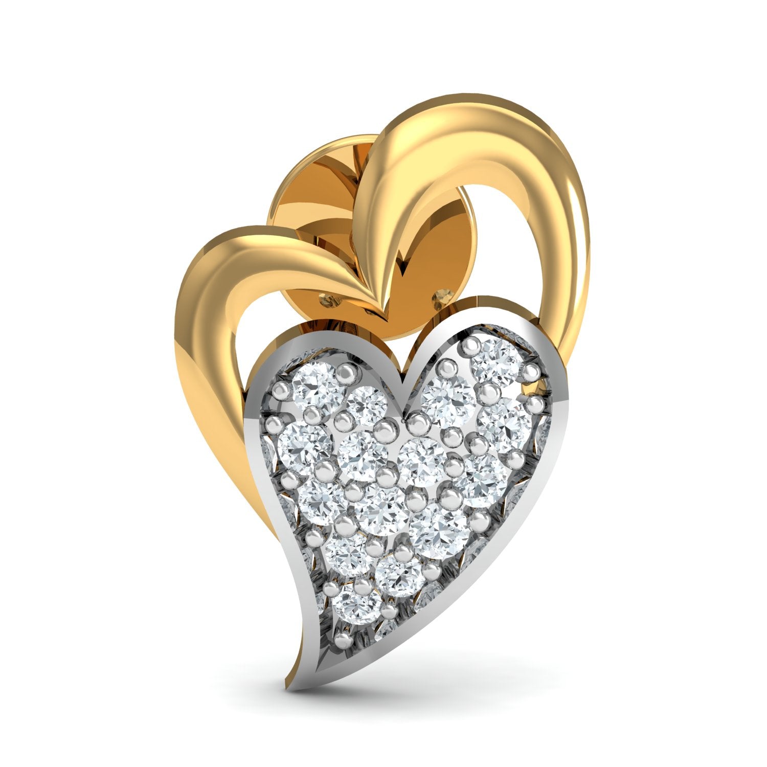 Nidal Jewels | Golden Heartbeat Gold and Diamond Pendant Set