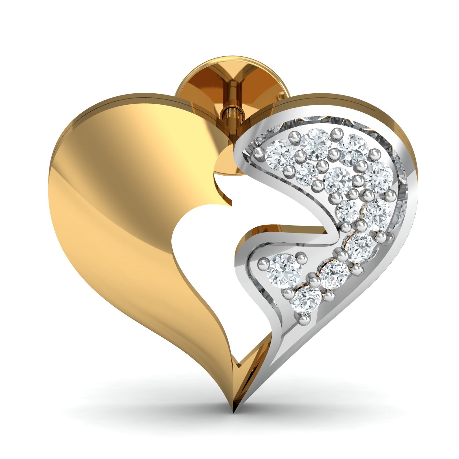 Nidal Jewels | Cosmic Heart Gold and Diamond Pendant Set