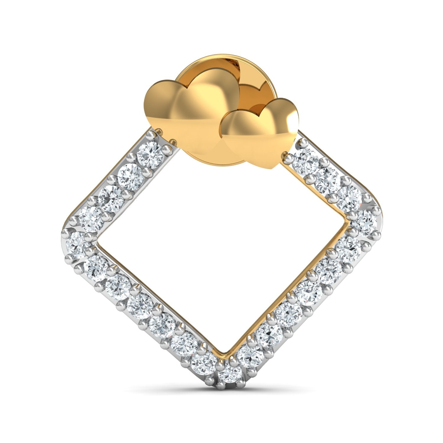 Nidal Jewels | Hearts in a Frame Gold and Diamond Pendant Set - Nidal Jewels