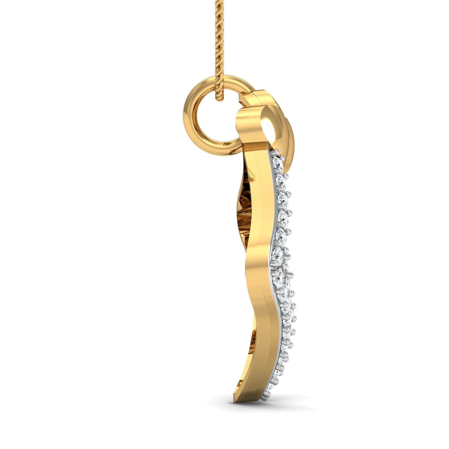 Nidal Jewels | Hearts in a Frame Gold and Diamond Pendant Set - Nidal Jewels