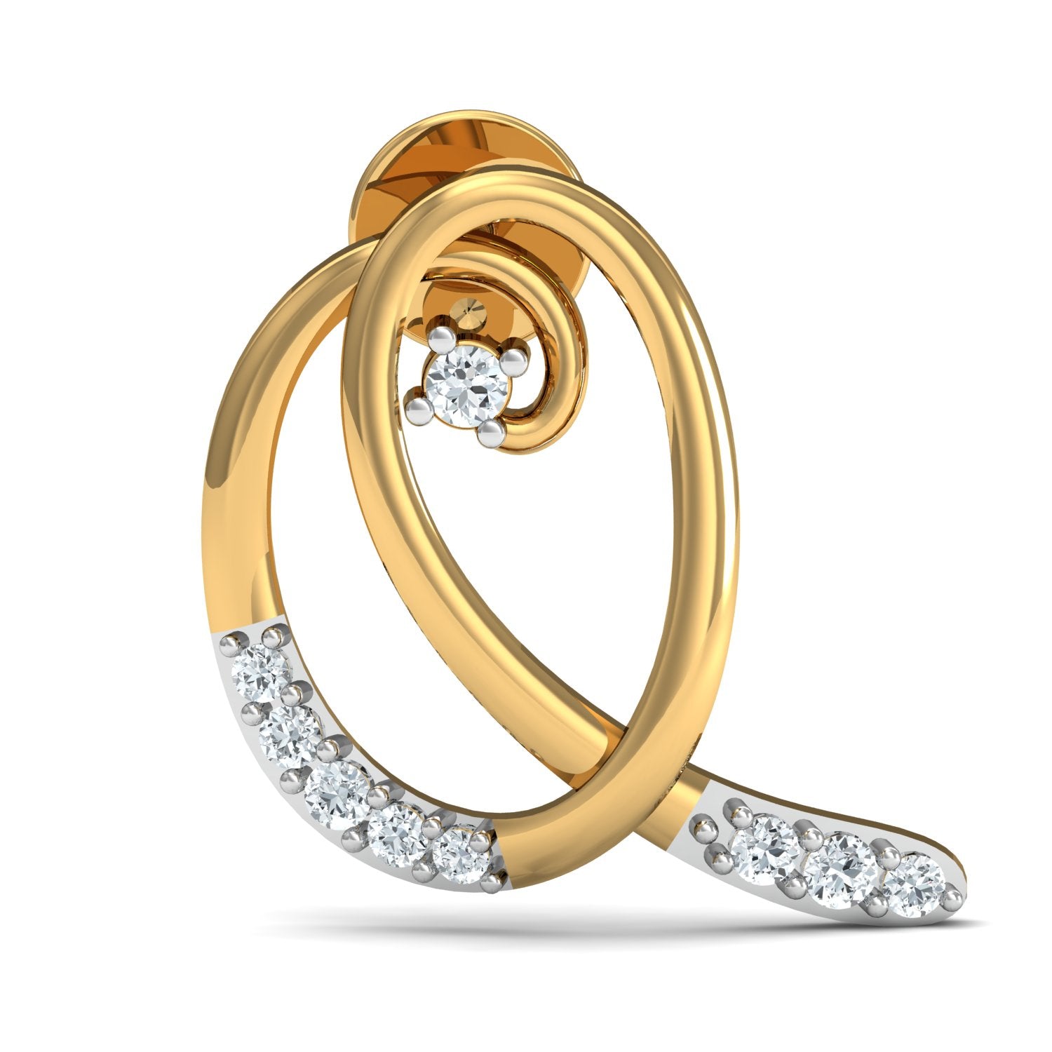 Nidal Jewels | Cosmic Coil Gold and Diamond Pendant Set